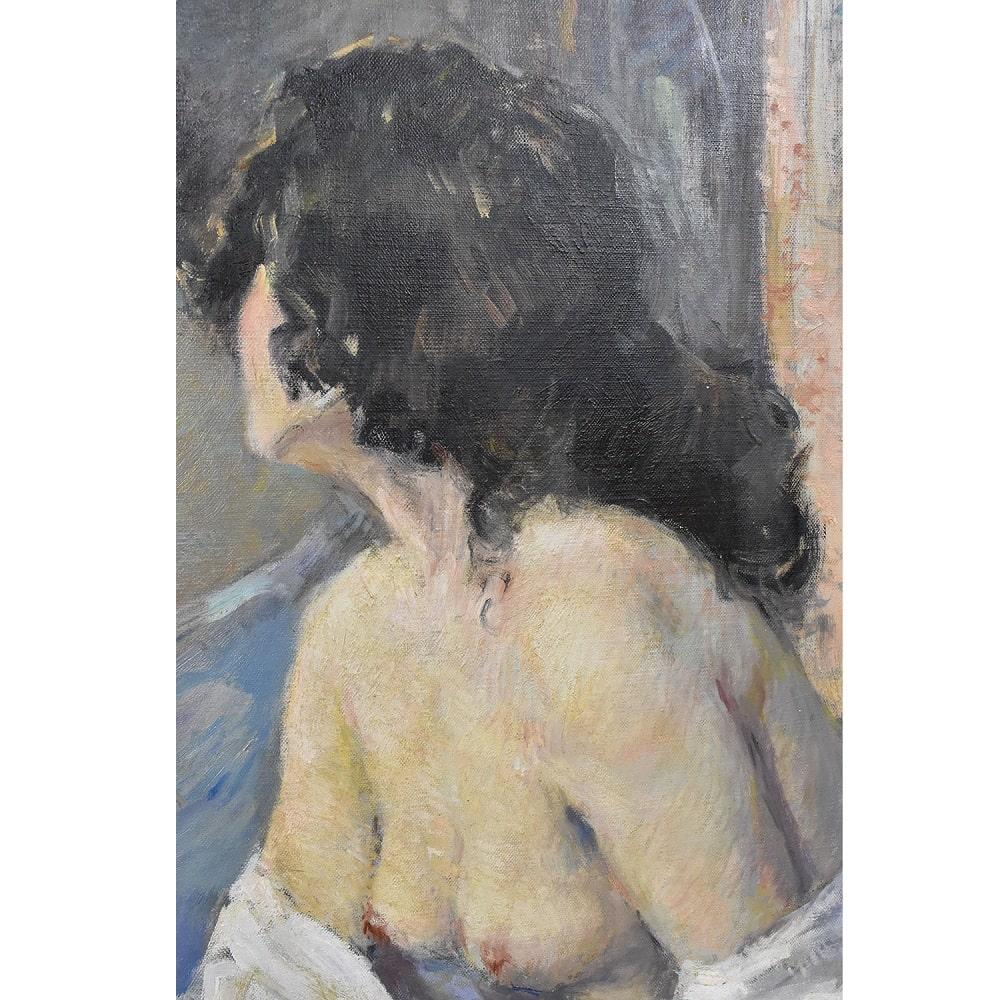 Français Peinture de femme nue, Art Dco, femme nue, XXe siècle, 'Qn391' en vente