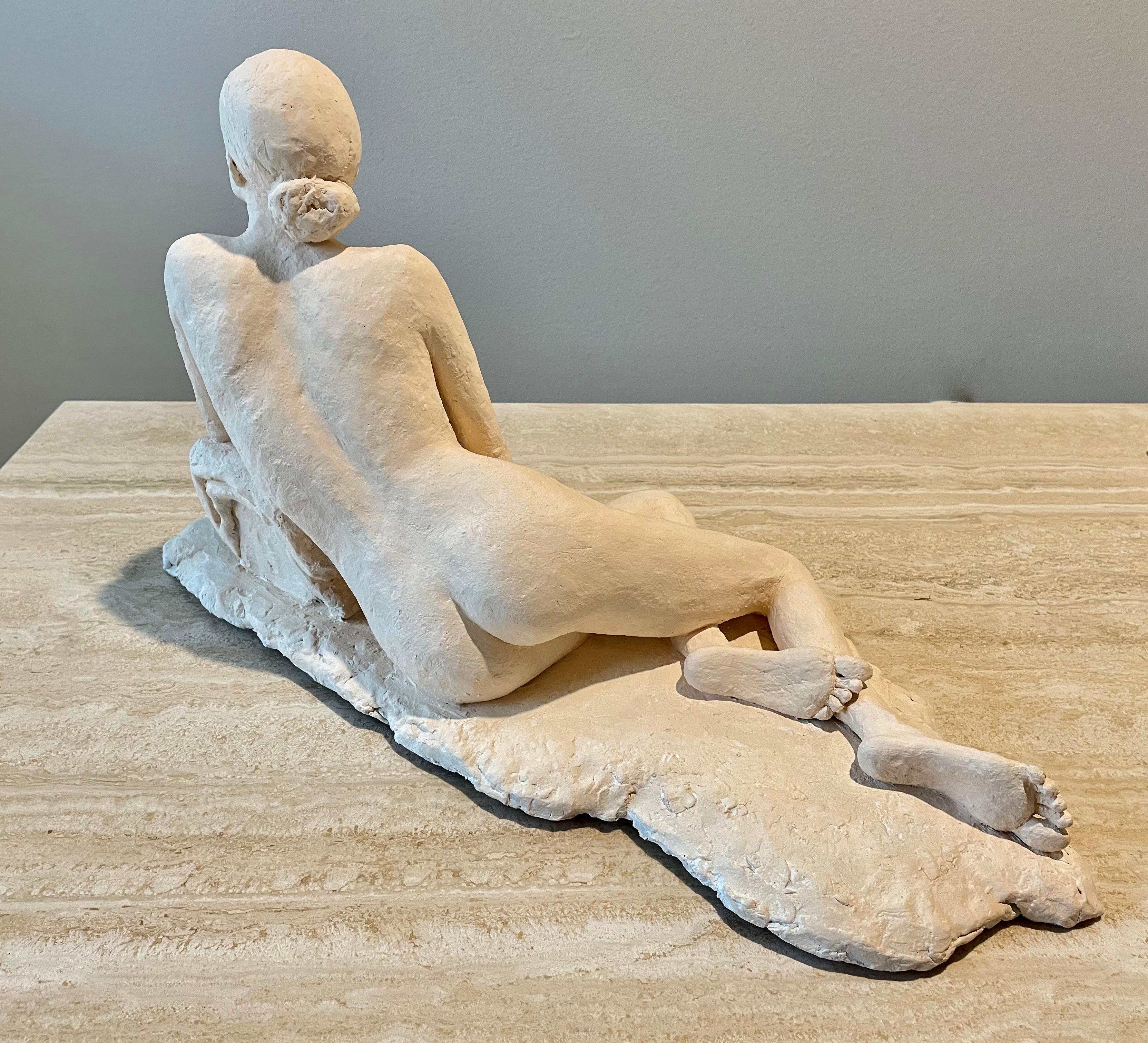 20th Century Nude Woman Plaster Sculpture