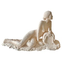 Nude Woman Plaster Sculpture