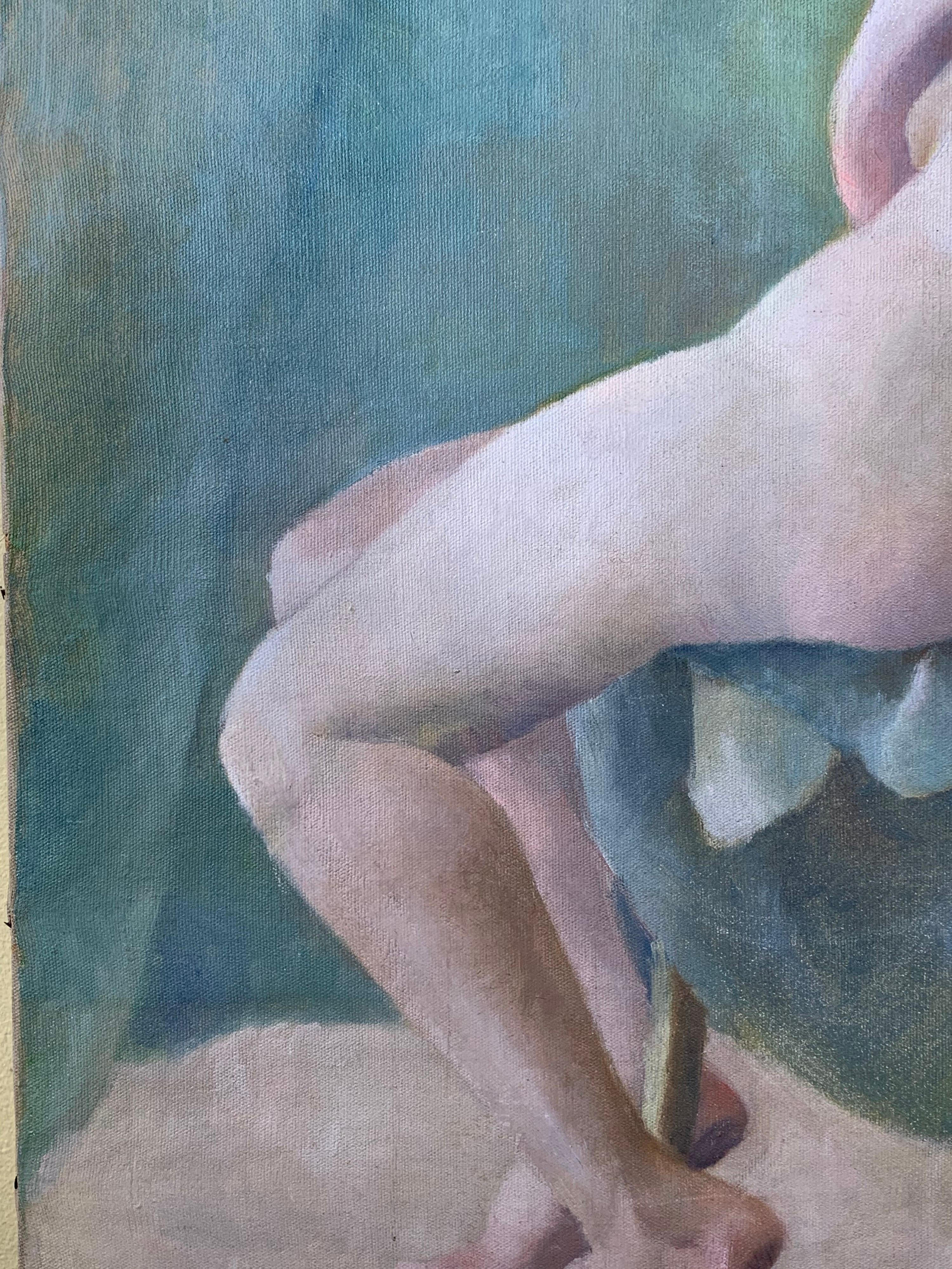 Nude Women Sitting on a Chair Oil Painting 1