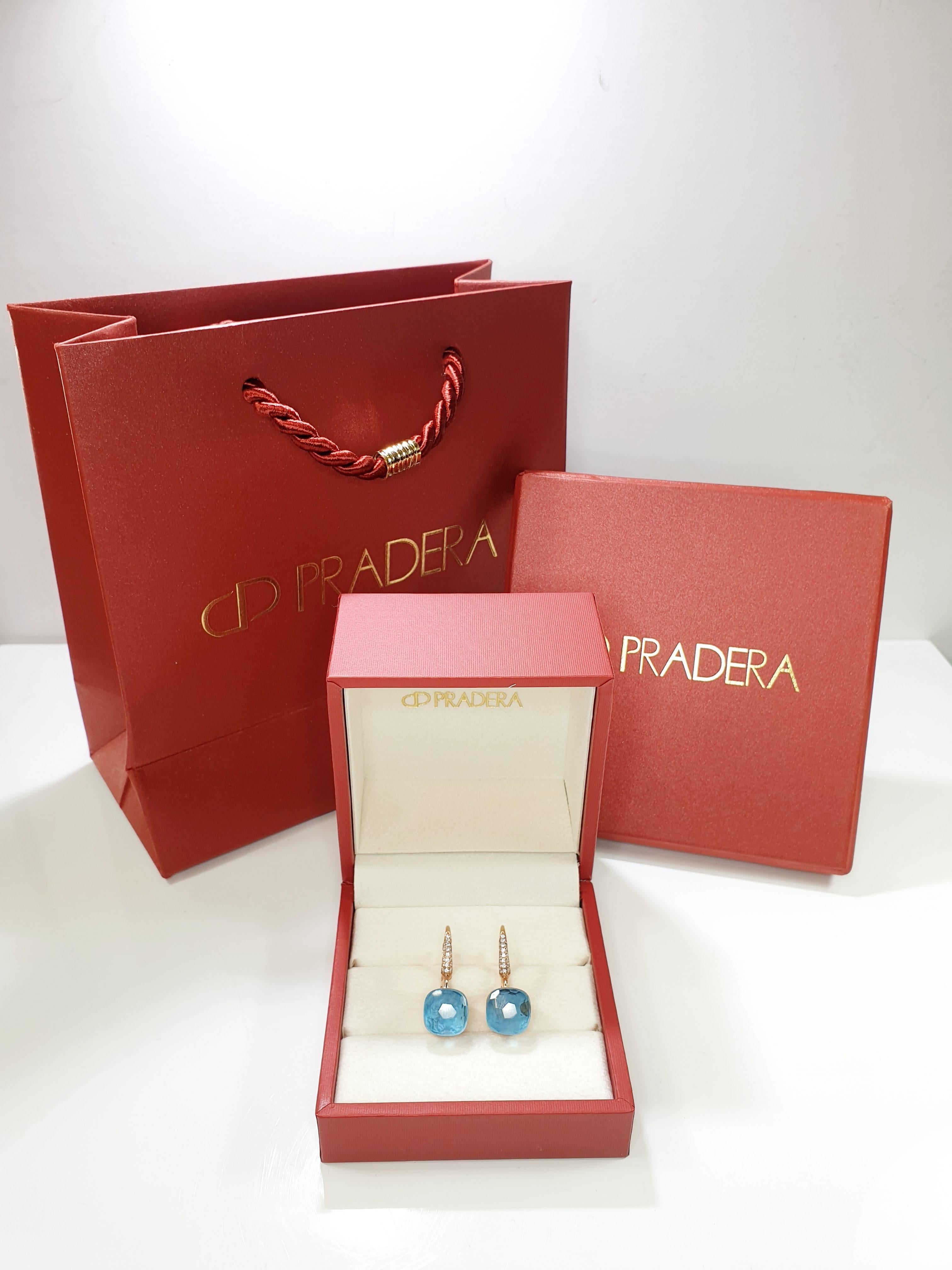 Nudo-Ohrringe aus 18 Karat Roségold, Diamanten und Peridot im Angebot 1