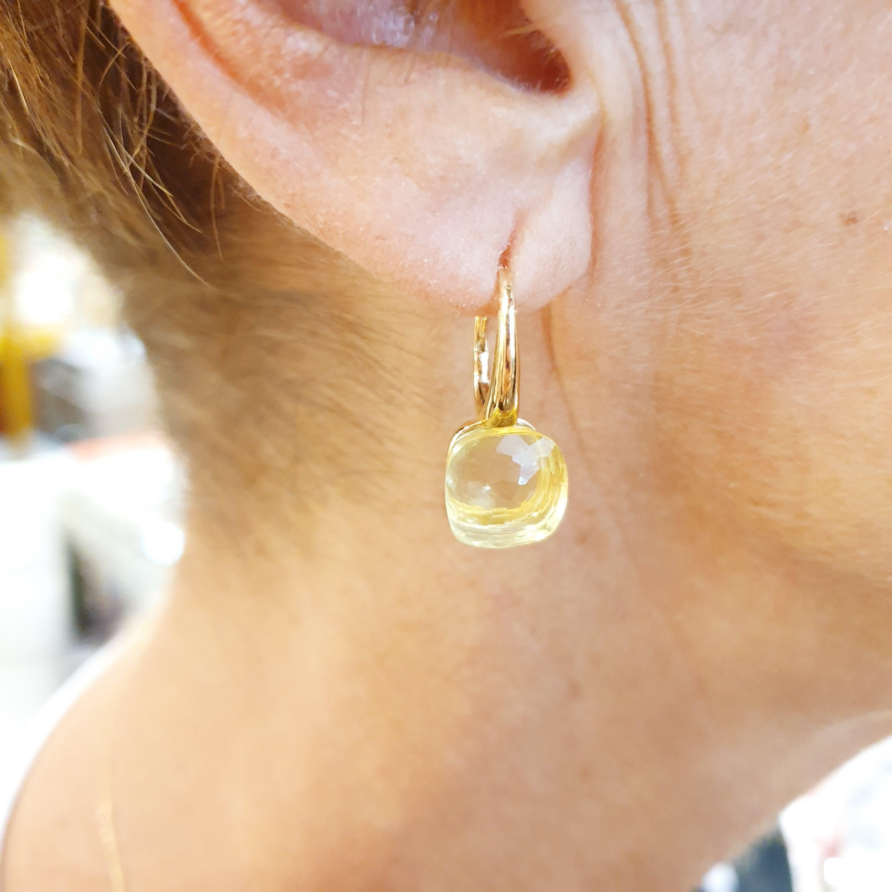 Nudo-Ohrringe aus 18 Karat Roségold, Diamanten und Peridot im Angebot 2
