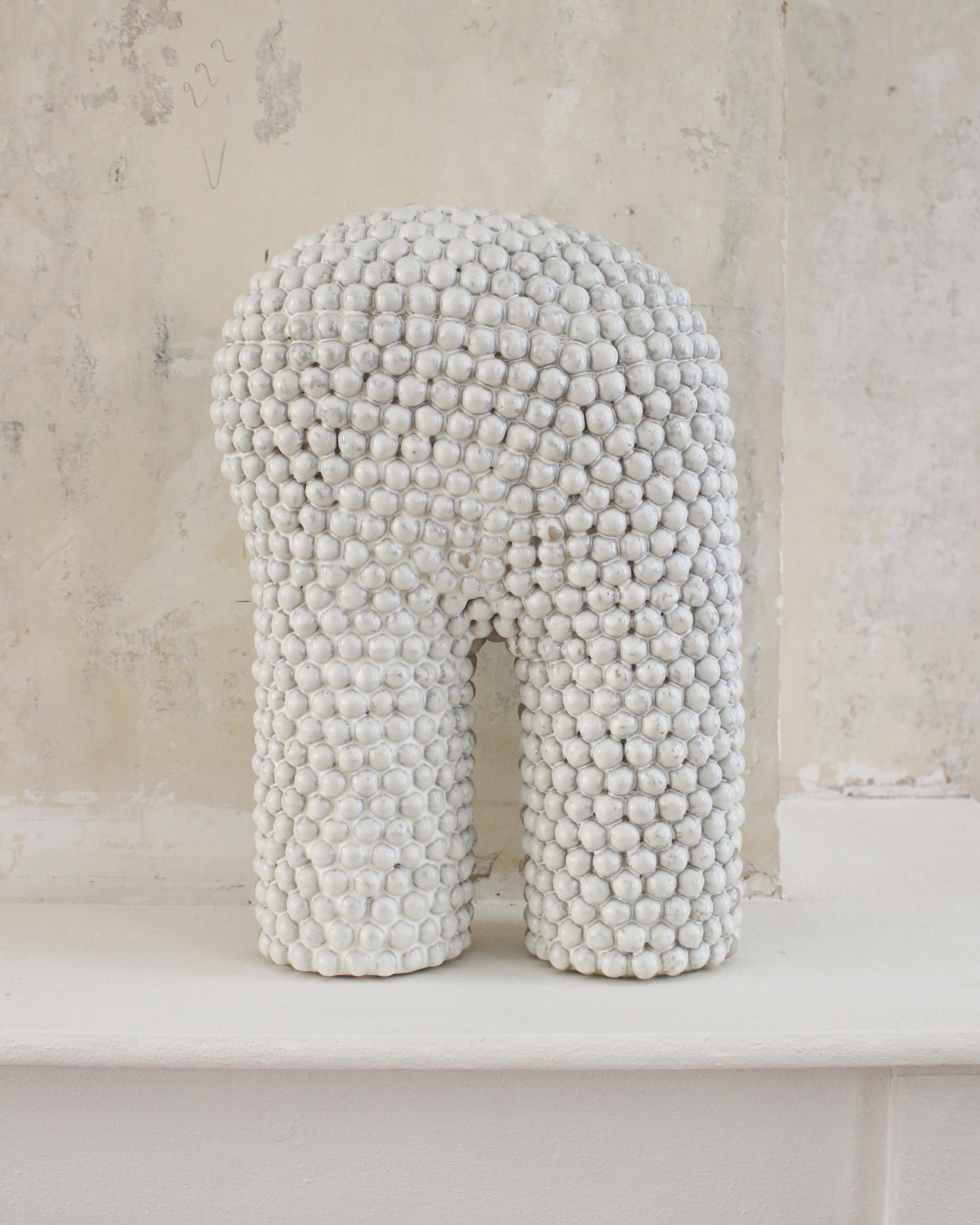 Nuée #1 Glazed White Stoneware Lamp by Elisa Uberti
Unique Piece
Dimensions: Ø 40 x H 50 cm.
Materials: White stoneware.

The diameter of this piece is approximate. This product is handmade; dimensions may vary. Please contact us.

After fifteen