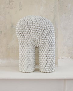 Lampada Nuée #1 in gres bianco smaltato di Elisa Uberti