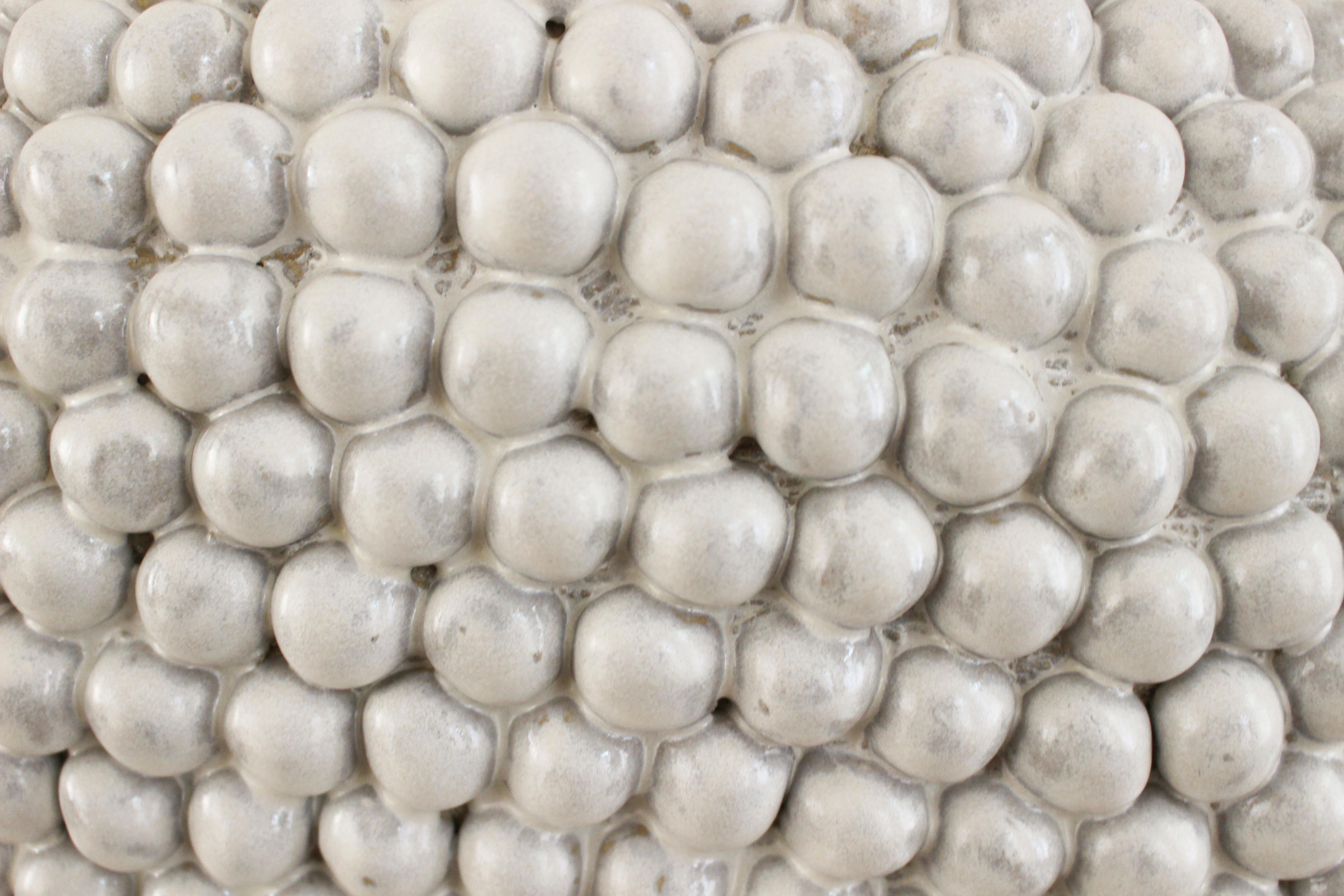 Post-Modern Nuée #1 Glazed White Stoneware Lamp by Elisa Uberti For Sale