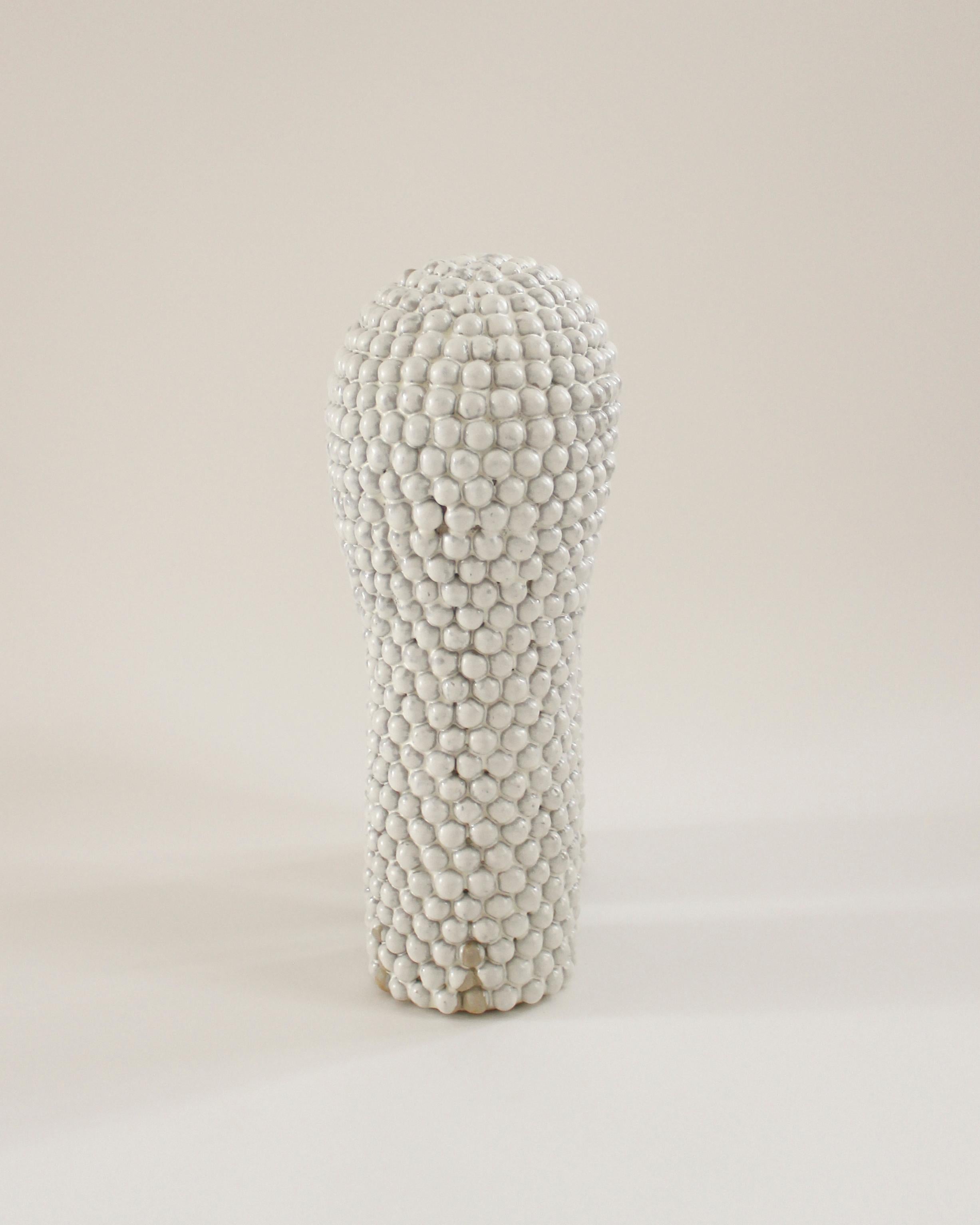 Nuée #1 Glazed White Stoneware Lamp by Elisa Uberti In New Condition For Sale In Geneve, CH