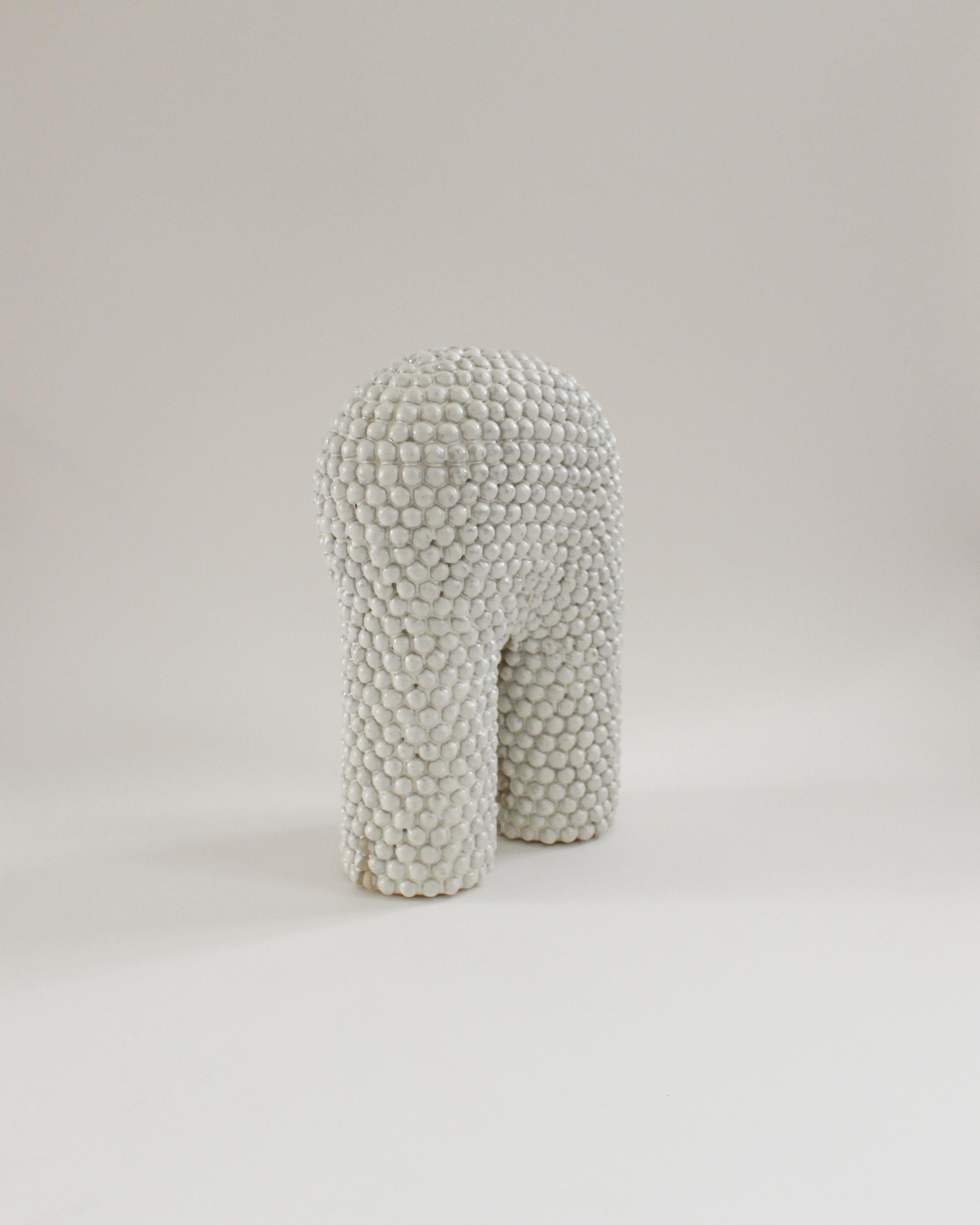 Nuée #1 Glazed White Stoneware Lamp by Elisa Uberti For Sale 1