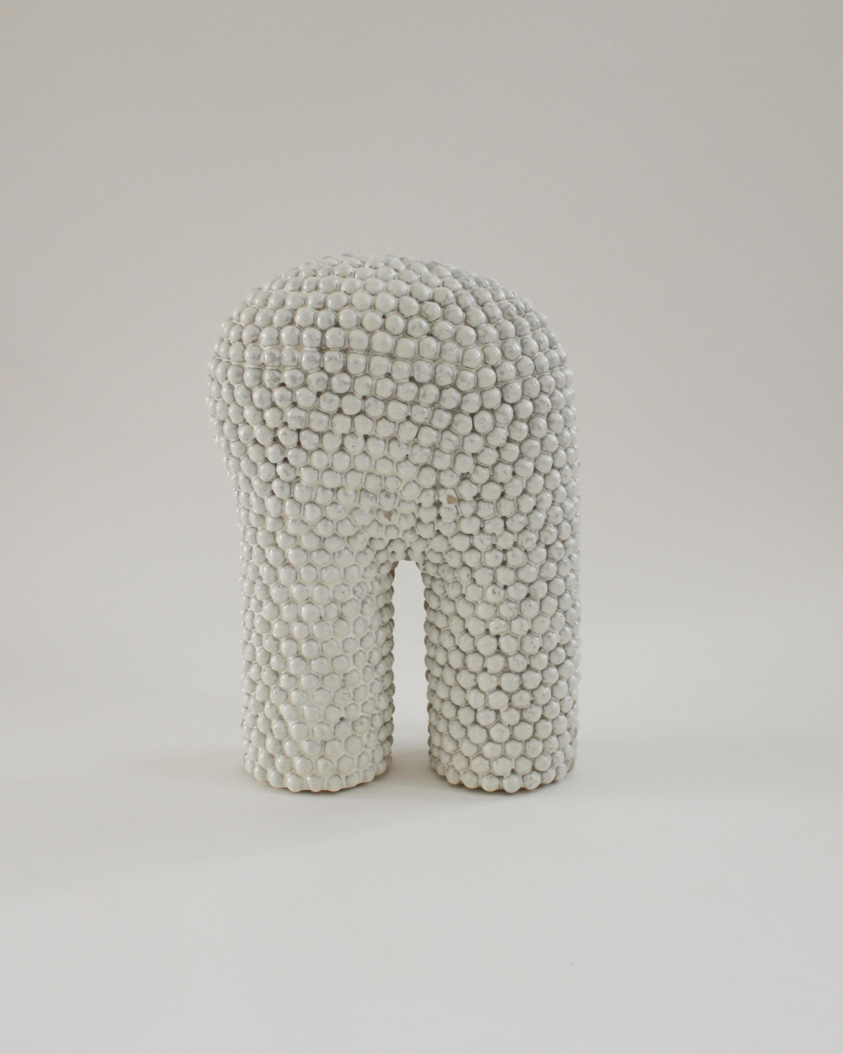 Nuée #1 Glazed White Stoneware Lamp by Elisa Uberti For Sale 2