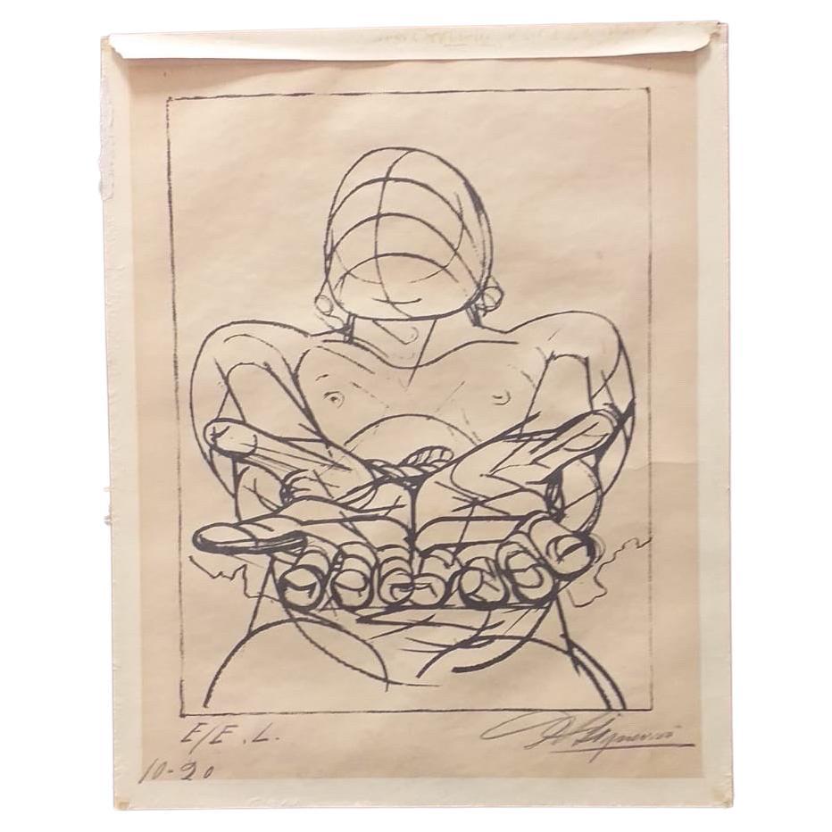 "Nuestra Imagen Actual" by David Alfaro Siqueiros Original Litho Edition Limited For Sale