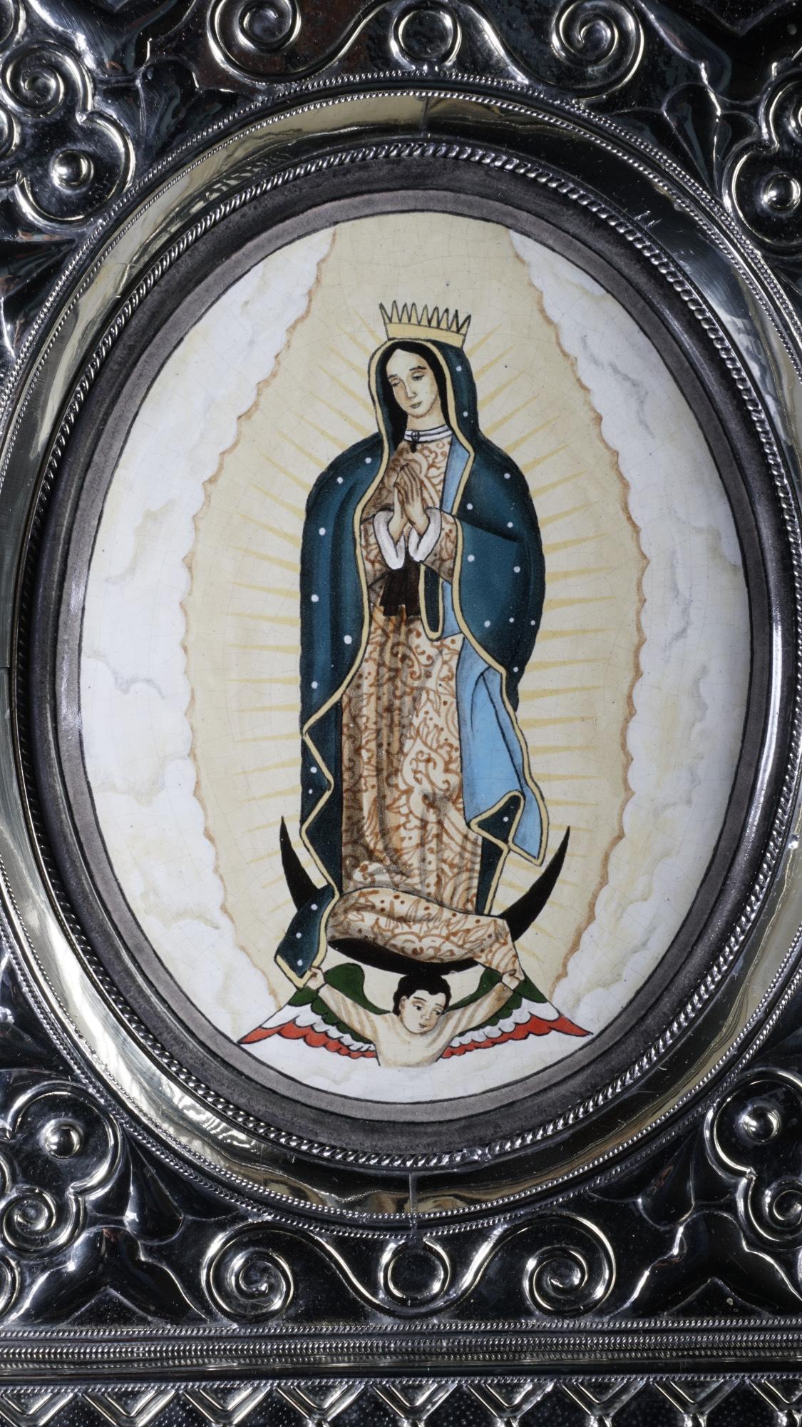 Nuestra Señora Del Guadalupe Ceramic and Alpaca In New Condition In Guadalajara, Jalisco