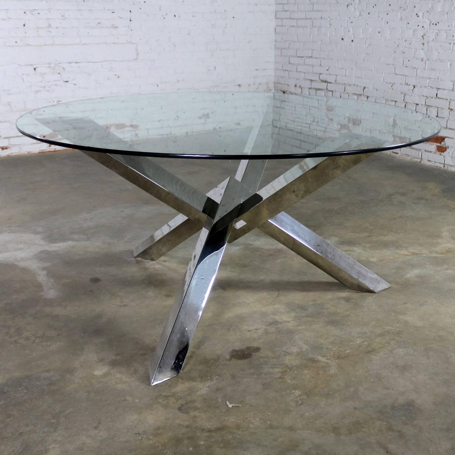 round stainless steel dining table