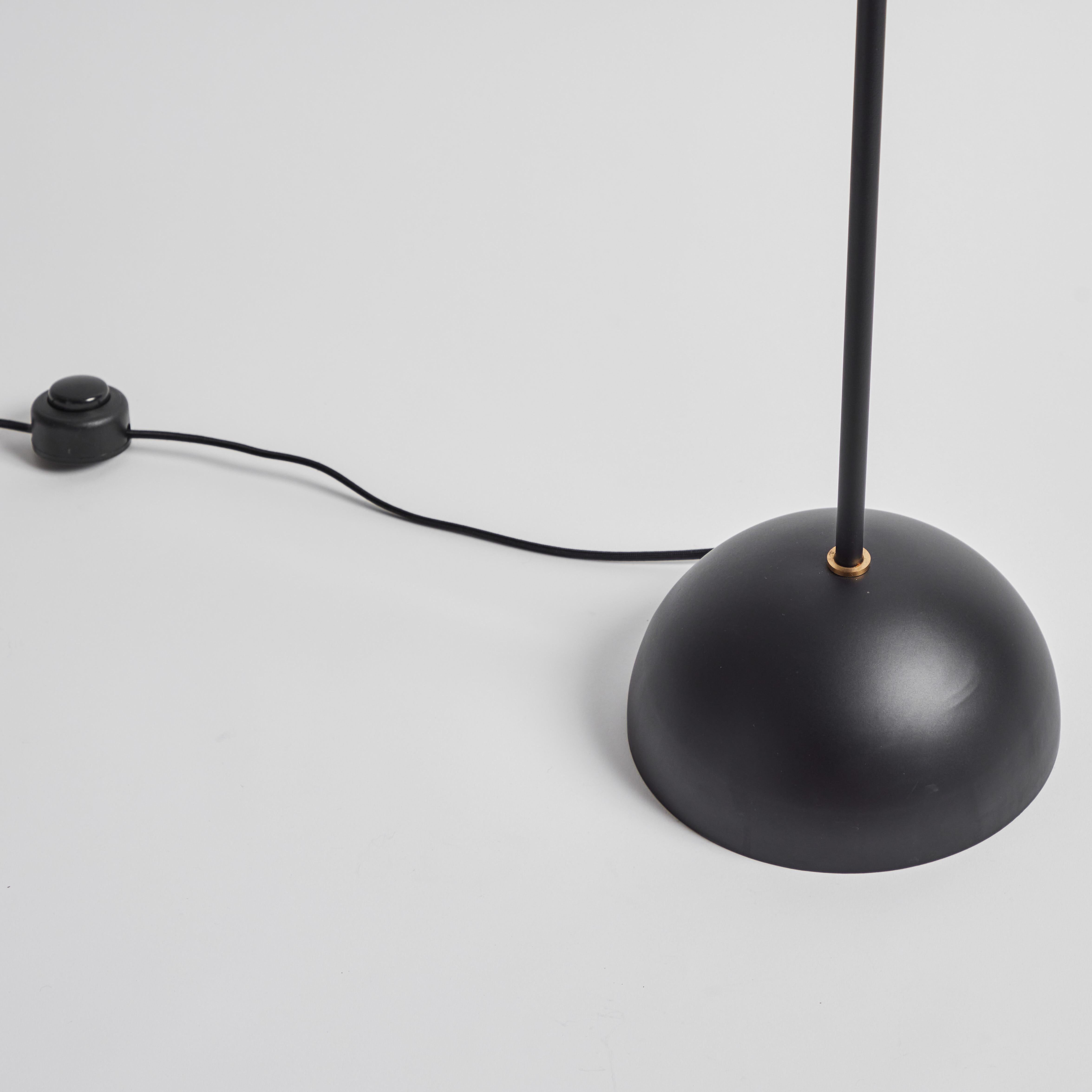 'KOKO' Floor Lamp in Opaline Glass & Brass by Alvaro Benitez For Sale 3