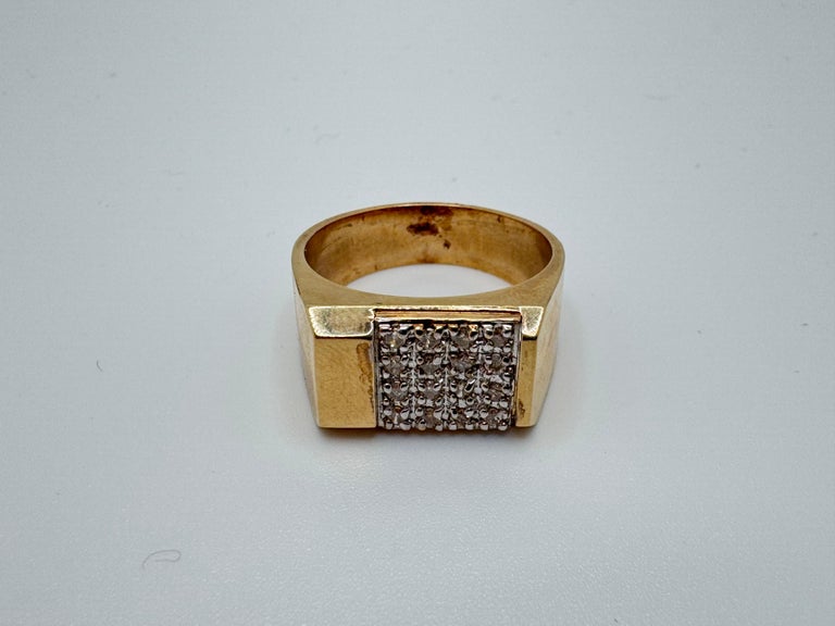 Bague Pépite En Or Jaune 10 Carats - Taille Réglable (6 à 16), Marque LA BLINGZ, Fabriquée Aux USA