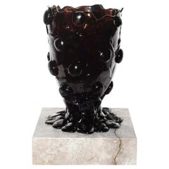 Nugget Vase (Large), Clear Black by Gaetano Pesce