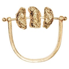 Nuggets Gold-Plated Textured Ring