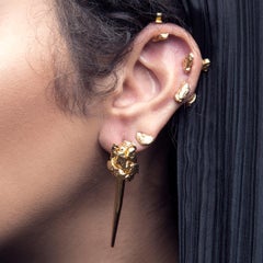 Nuggets Set of 2 Yellow 18K Gold Stud Earrings