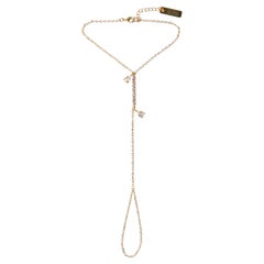 Nuit 14K Gold-gefüllte Handkette mit Lavendel-Kristalltropfen