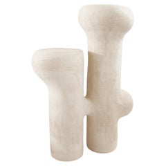 Nuit Blanche #30 White Stoneware Sculpture by Elisa Uberti
