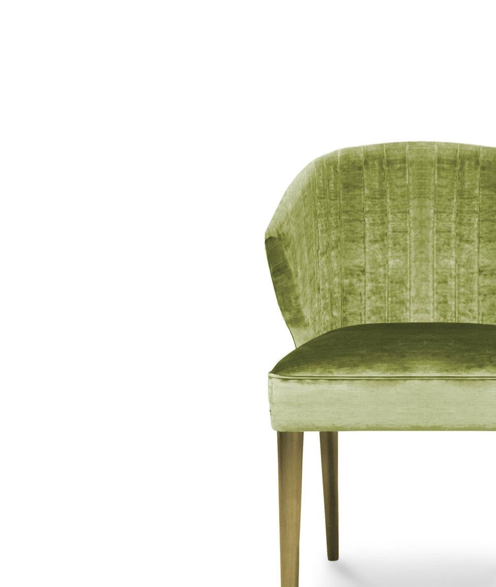 light green velvet chair