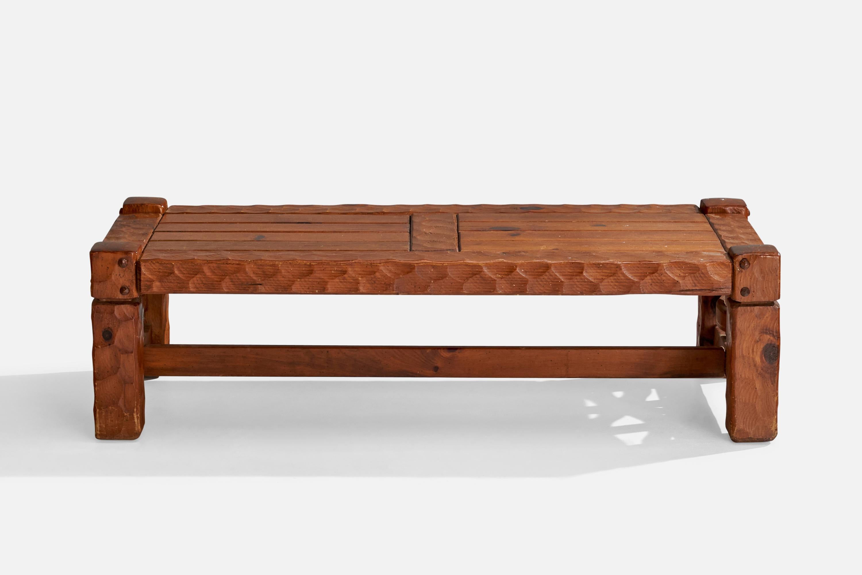 American Null Furniture, Coffee Table, Pine, USA, 1970s