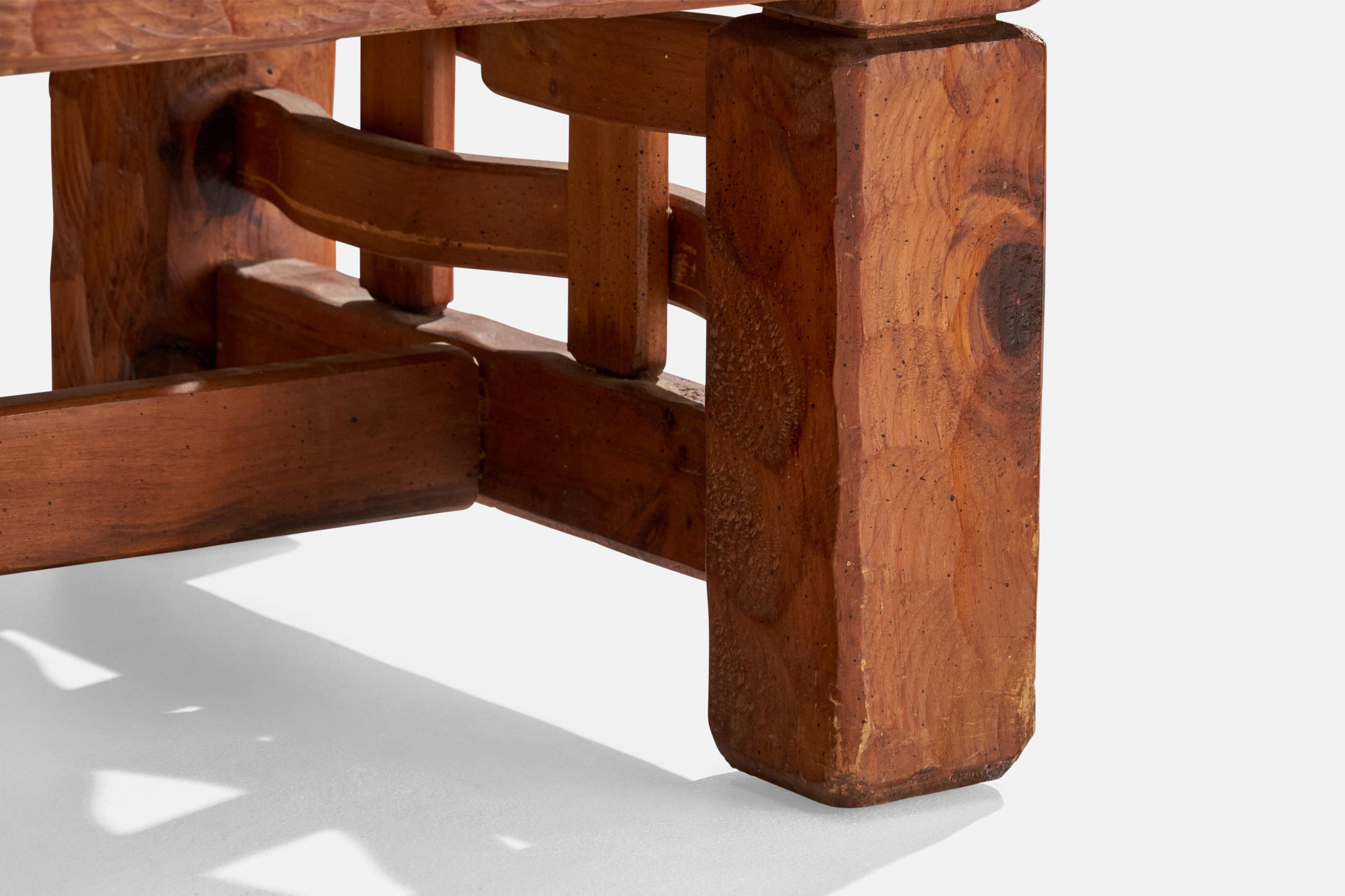 Null Furniture, Coffee Table, Pine, USA, 1970s 1