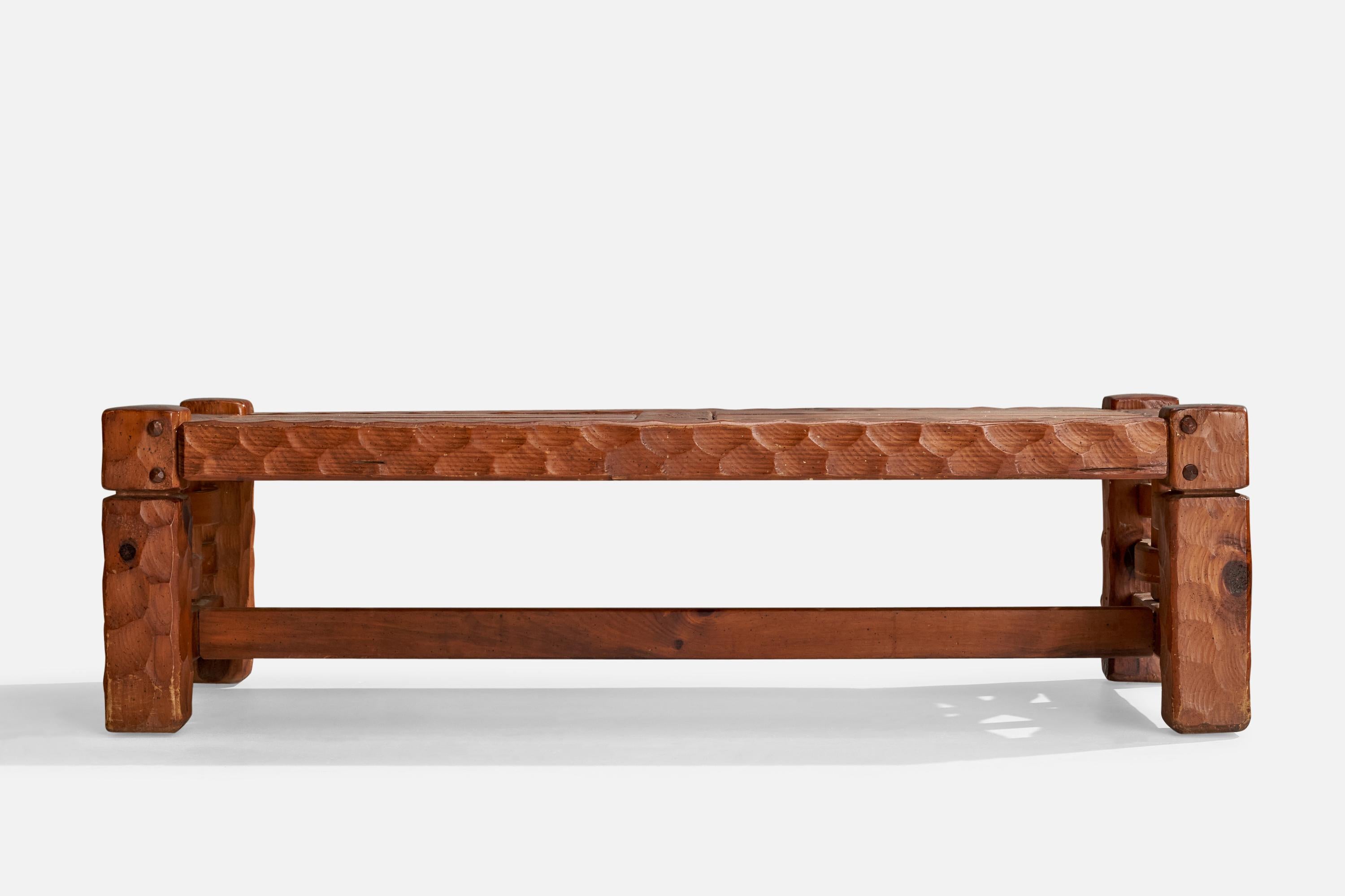 Null Furniture, Coffee Table, Pine, USA, 1970s 2