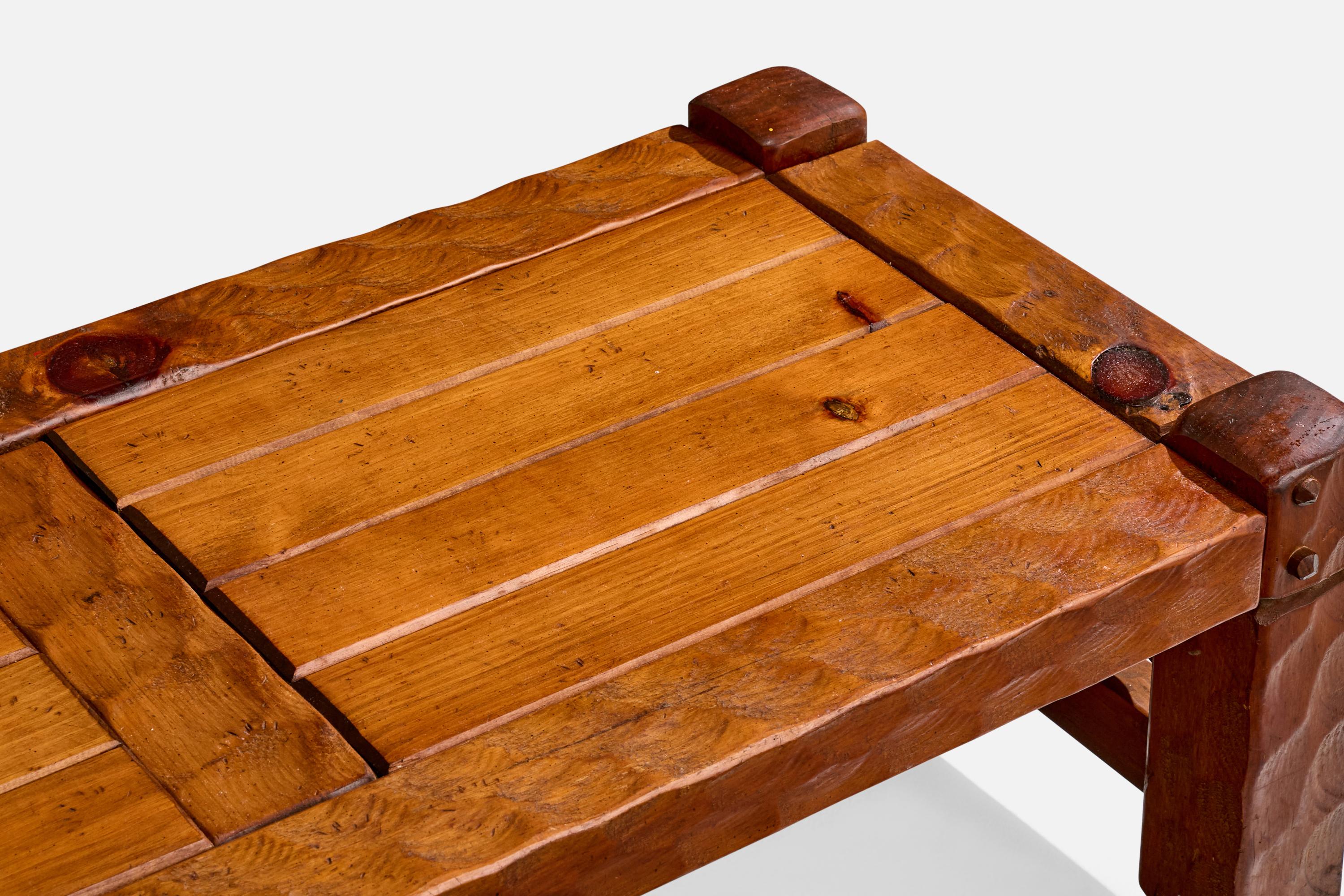 Null Furniture, Coffee Table, Pine, USA, 1970s For Sale 1