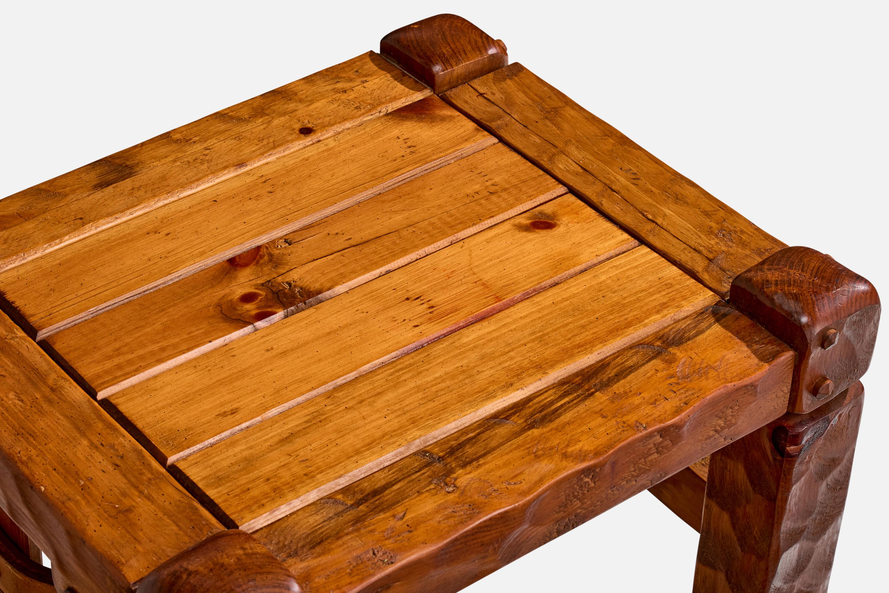 Null Furniture, Side Tables, Pine, USA, 1970s For Sale 4