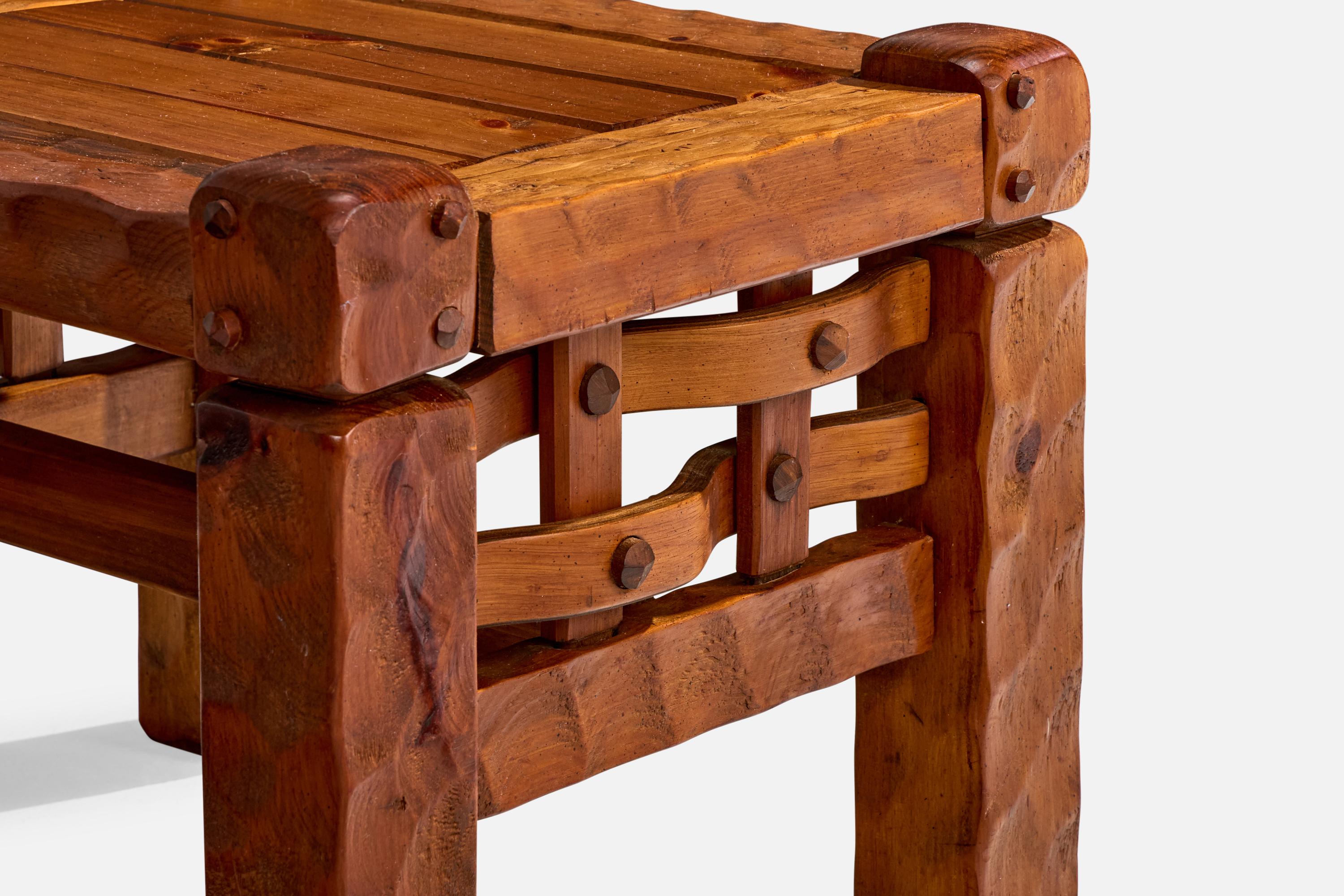 Null Furniture, Side Tables, Pine, USA, 1970s For Sale 6
