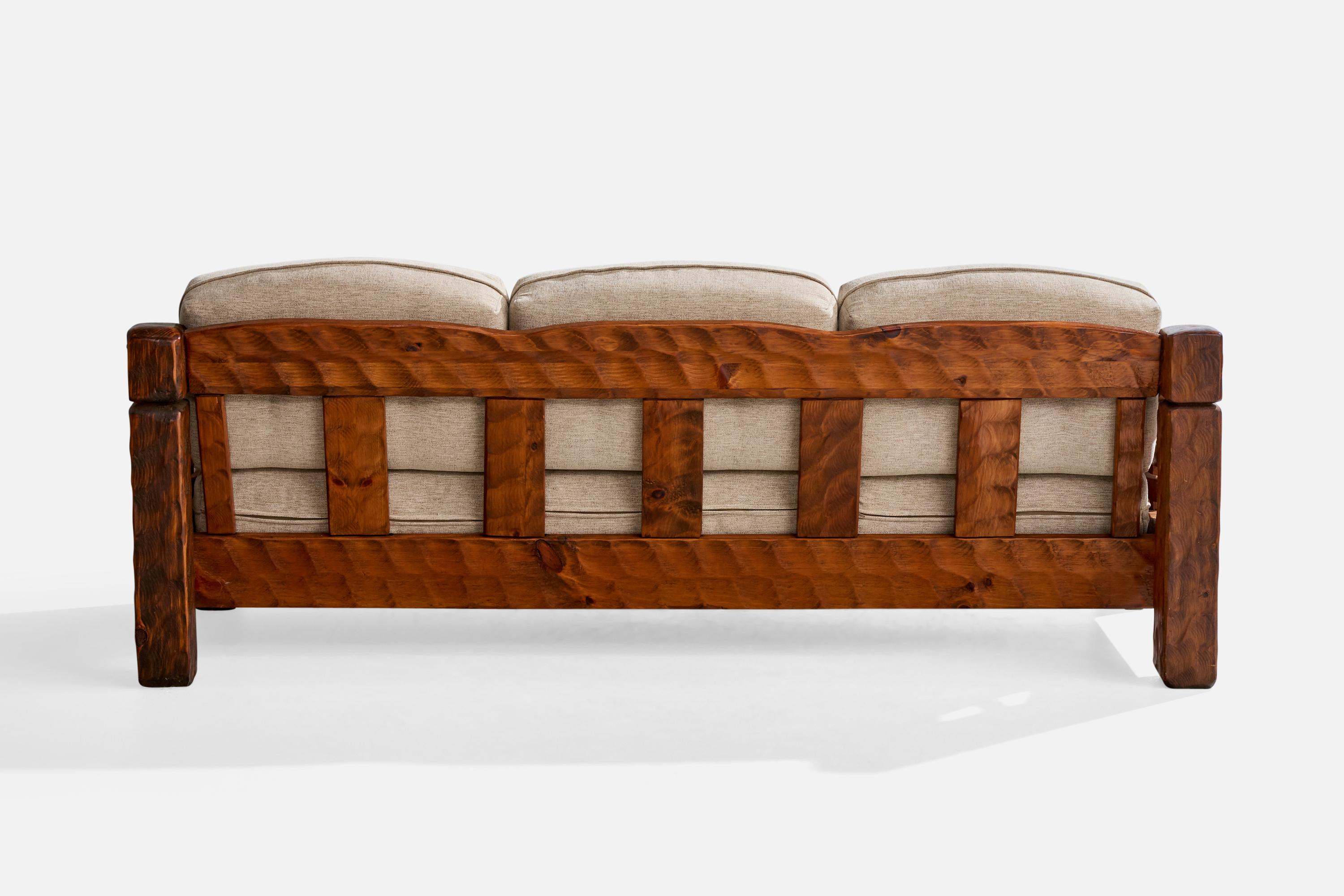 Null, Sofá, Pino, Tela, EEUU, 1970s en venta 1