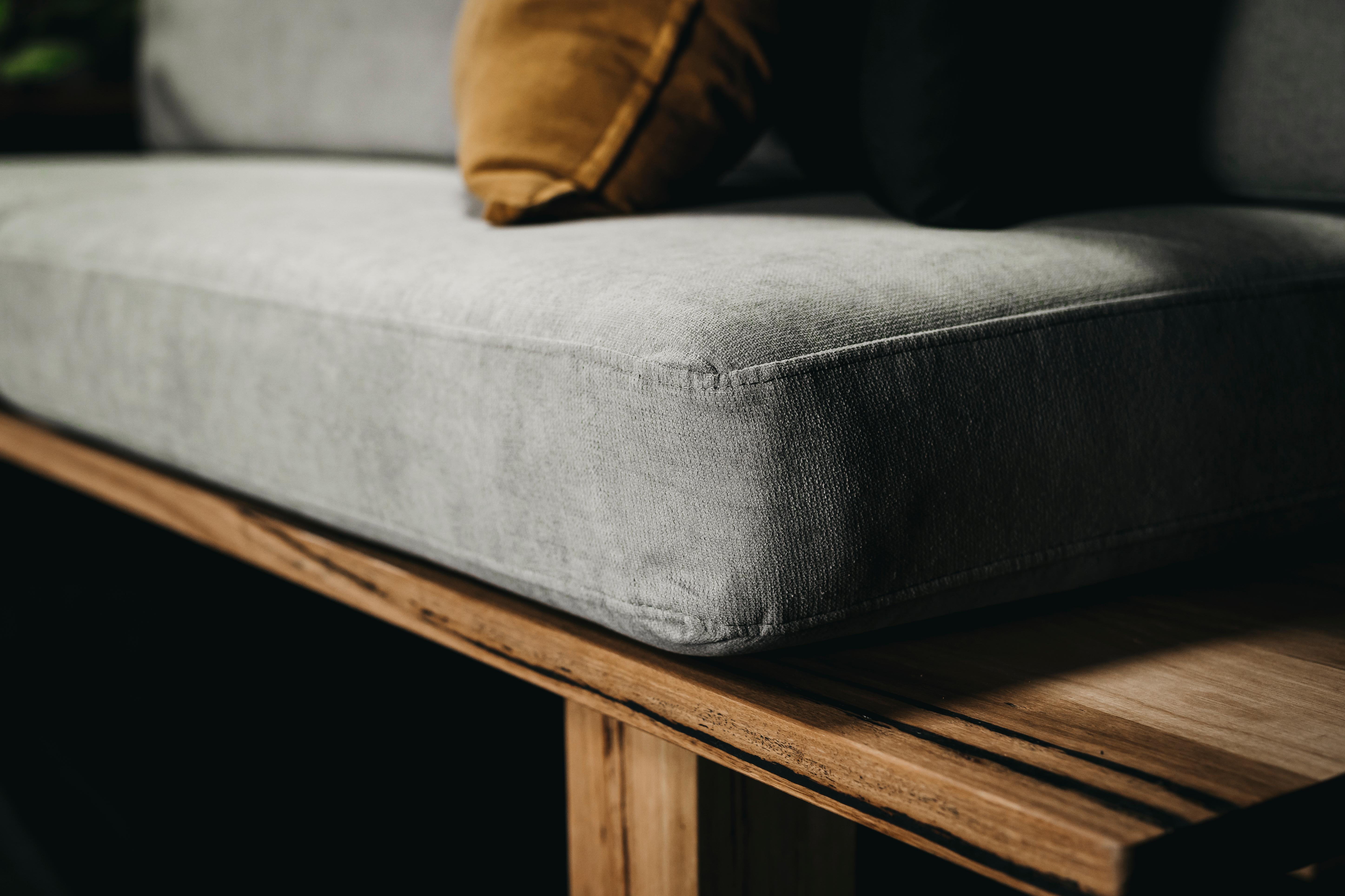Hand-Carved Nullarbor Sofa, Handcrafted in Tasmanian Messmate Hardwood For Sale