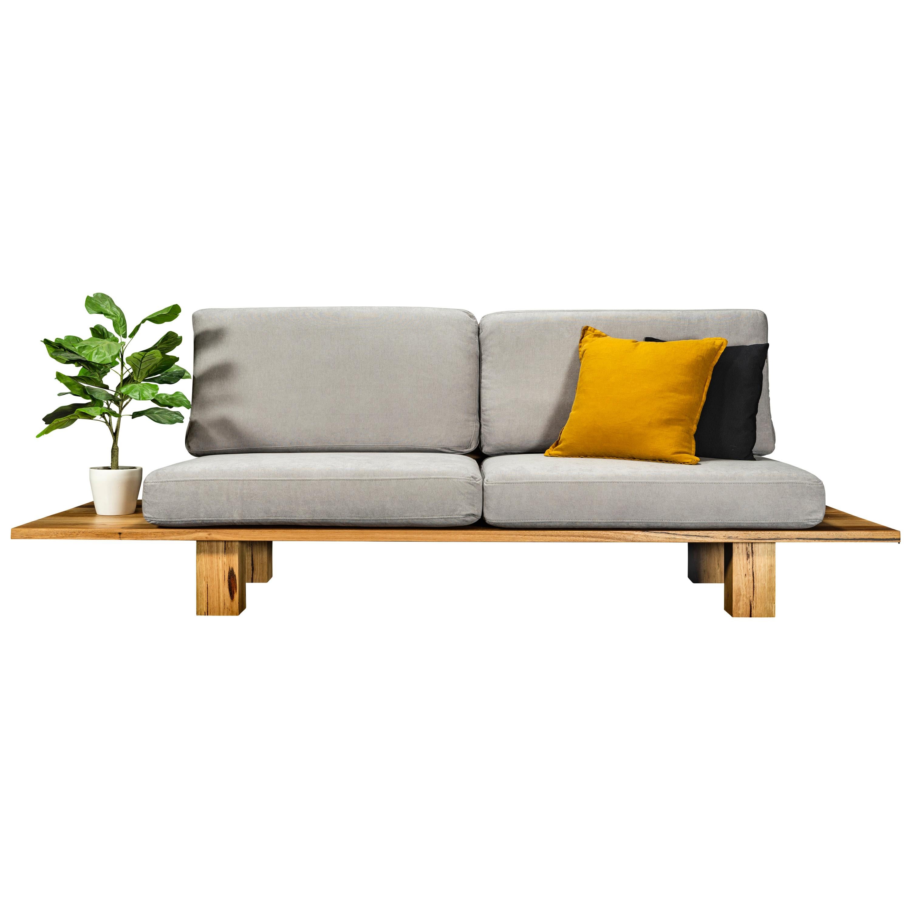 Nullarbor Sofa, Handcrafted in Tasmanian Messmate Hardwood For Sale