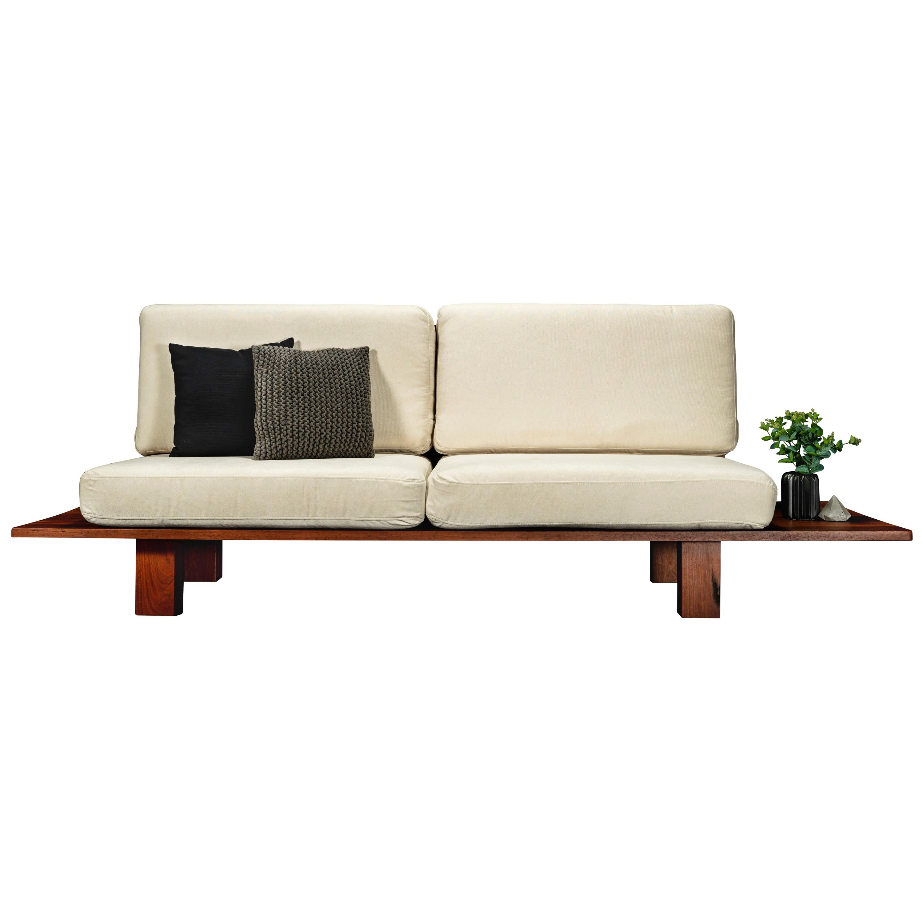 Nullarbor Sofa, Handcrafted in Western Australian Jarrah Hardwood For Sale