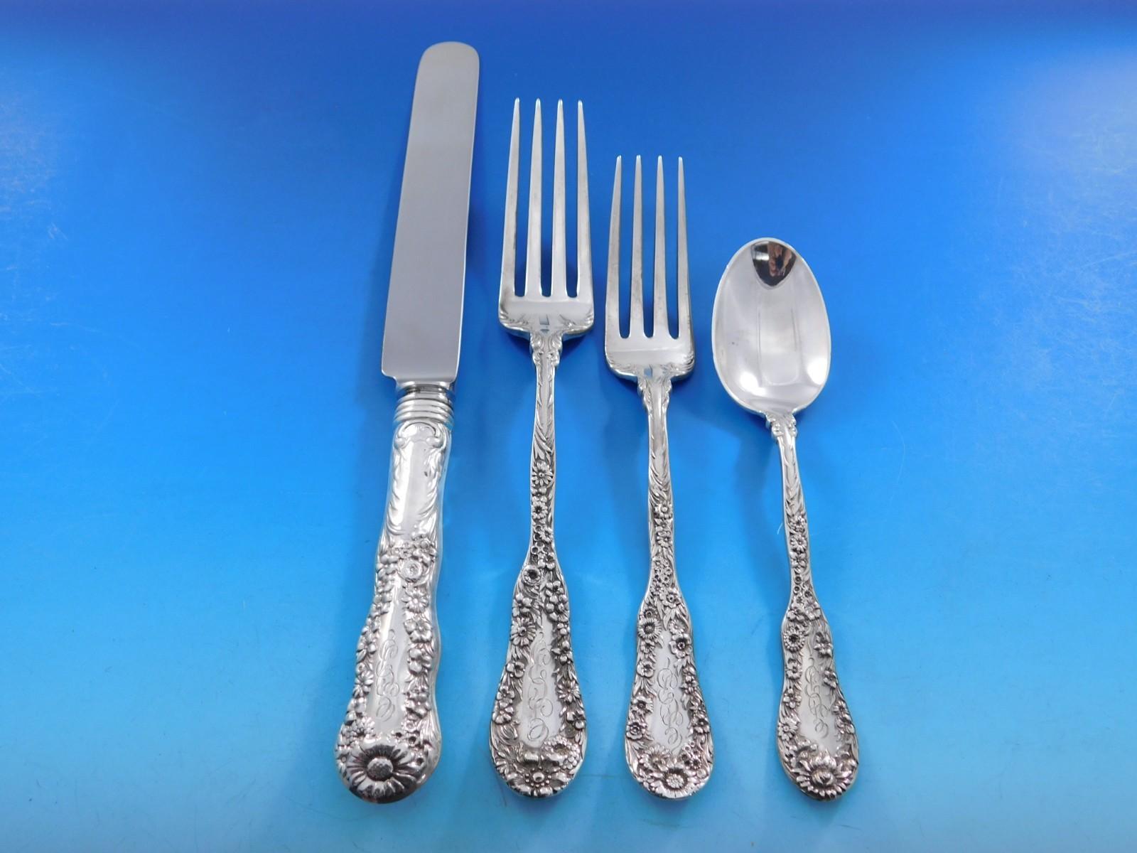 Number 10 by Dominick Haff Sterling Silver Flatware Set Service 154 Pcs Dinner in vendita 7