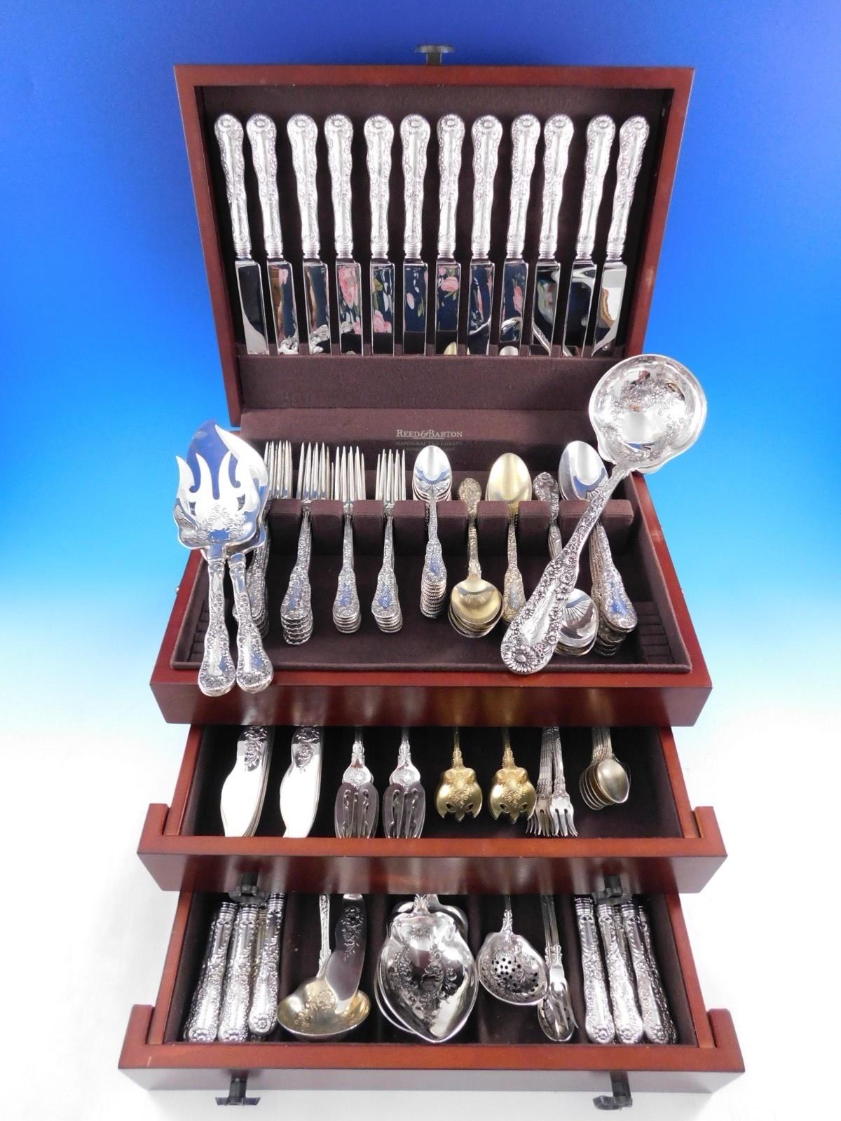 Number 10 by Dominick Haff Sterling Silver Flatware Set Service 154 Pcs Dinner in vendita 8