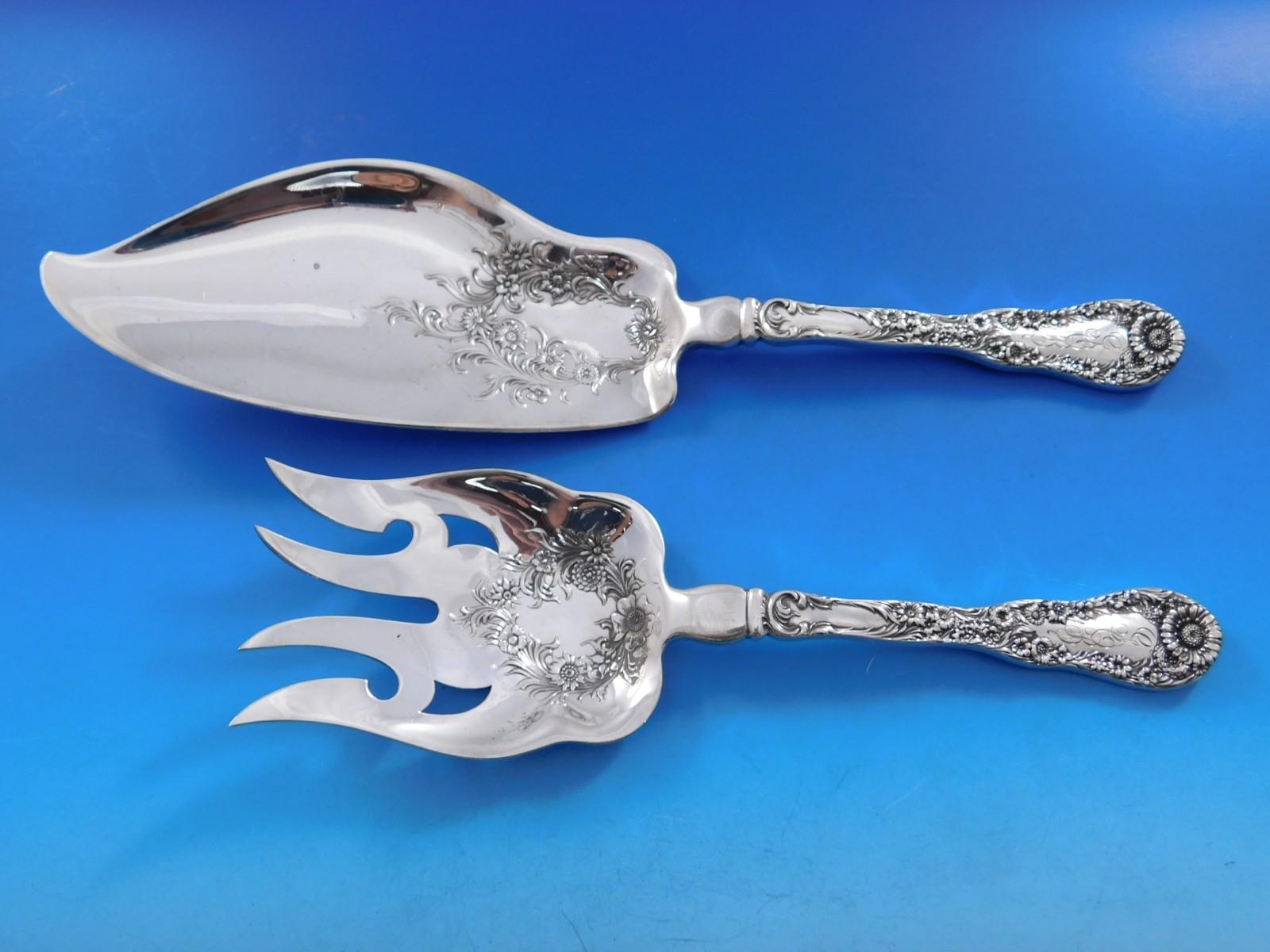 Number 10 by Dominick Haff Sterling Silver Flatware Set Service 154 Pcs Dinner In condizioni ottime in vendita a Big Bend, WI