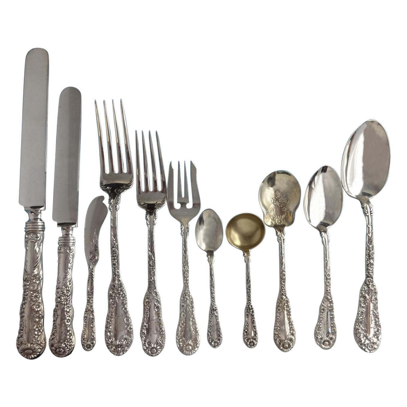 Number 10 Ten by Dominick & Haff Sterling Silver Flatware Set 126 Pieces