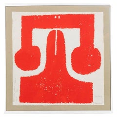 Numbered and Signed Abstract Lithograph, 1970s