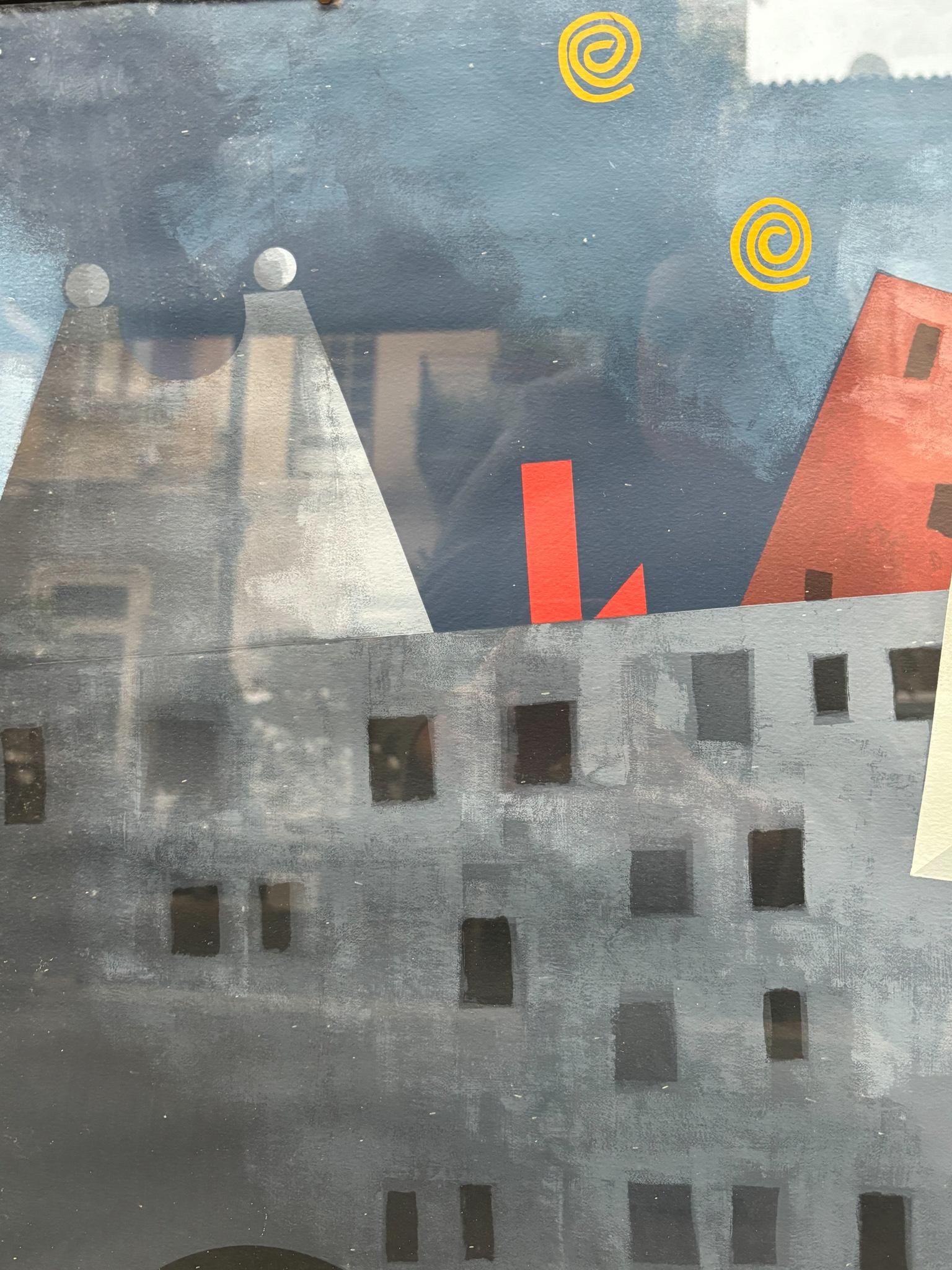 Fine XX secolo Litografia numerata di Emilio Tadini anni '70 in vendita