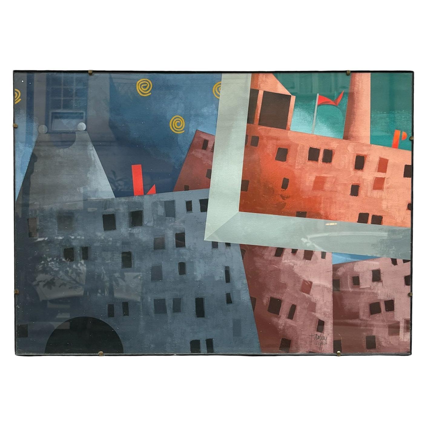 Litografia numerata di Emilio Tadini anni '70