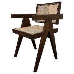 Numbered Pierre Jeanneret Model Pj-Si-28-A Floating Back Office Chair, 1950s