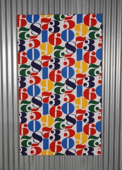 Suspension textile "Numbers" Circa 1950 à la manière d'Alexander Girard