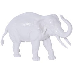 Numphenberg-Porzellan Elefant aus Numphenberg mit weißer Glasur