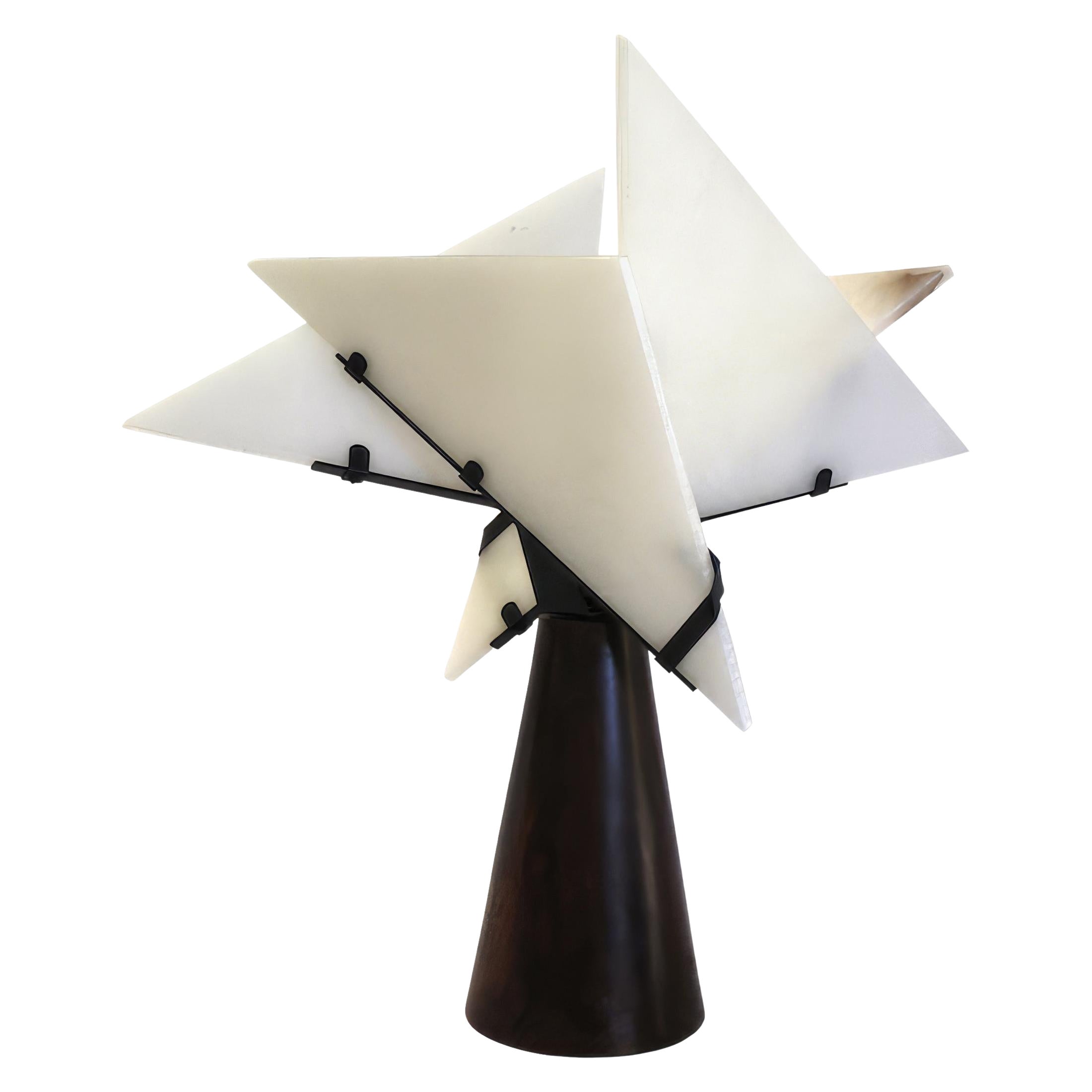 'Nun 1' Alabaster Table Lamp in the Manner of Pierre Chareau
