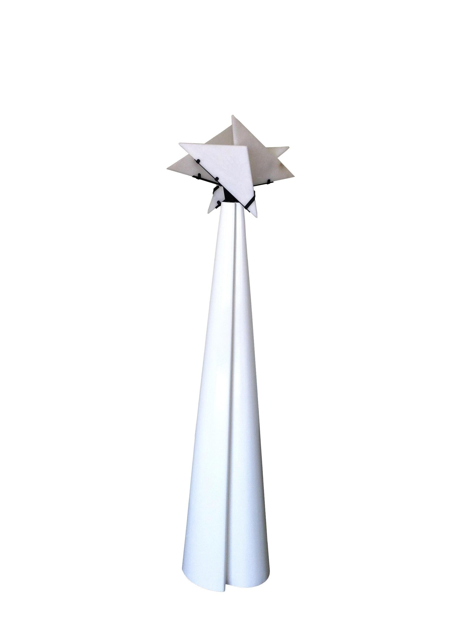 Nun 'Drape' Alabaster Floor Lamp in the Manner of Pierre Chareau For Sale 1