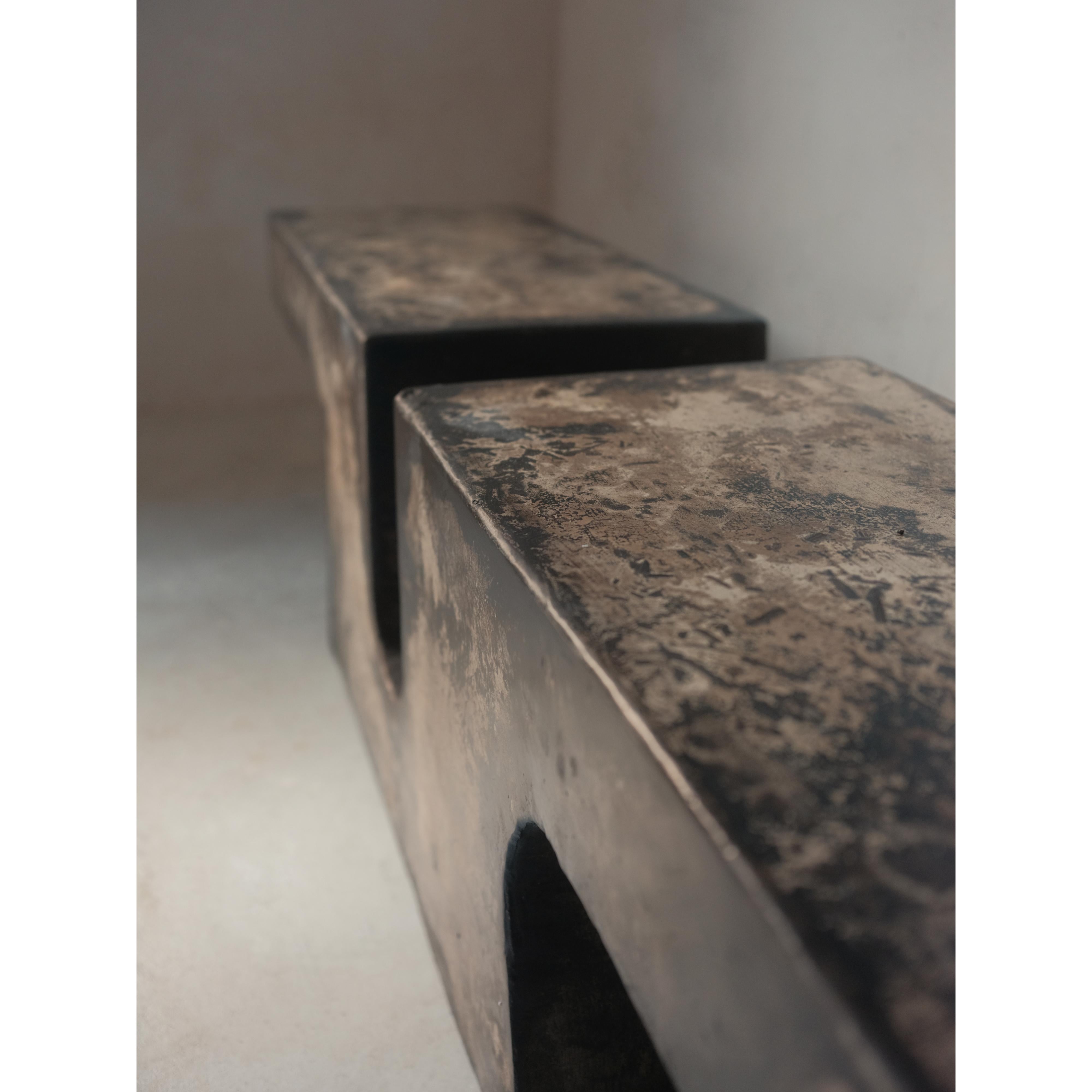 Nunna, Unique Coffee Table in Hemp Crete by Lucas Tyra Morten im Angebot 3