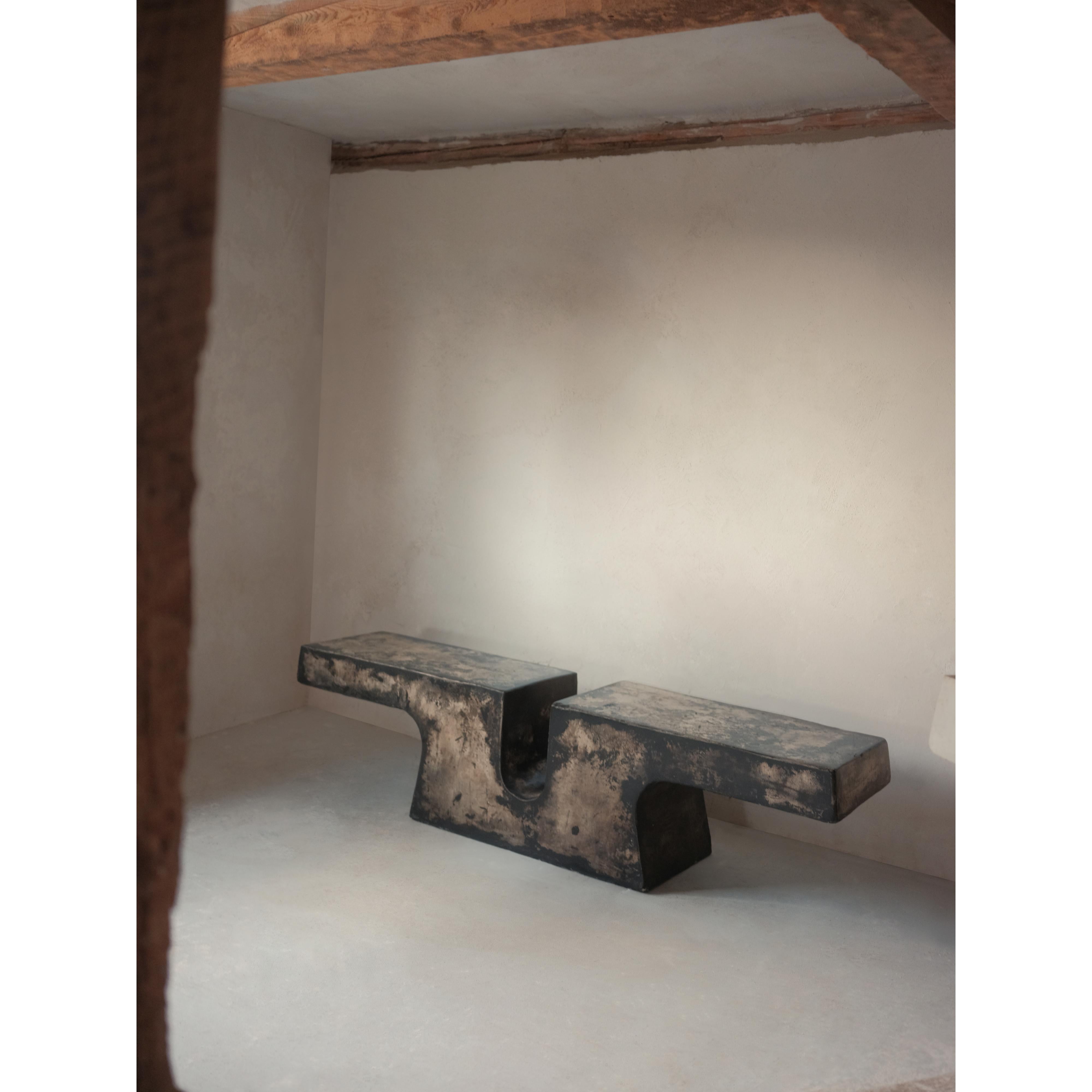 Nunna, Unique Coffee Table in Hemp Crete by Lucas Tyra Morten im Zustand „Neu“ im Angebot in Geneve, CH