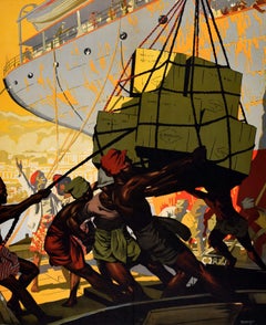 Original Vintage WWII Propaganda Poster Your Help Will Bring Victory West Indies