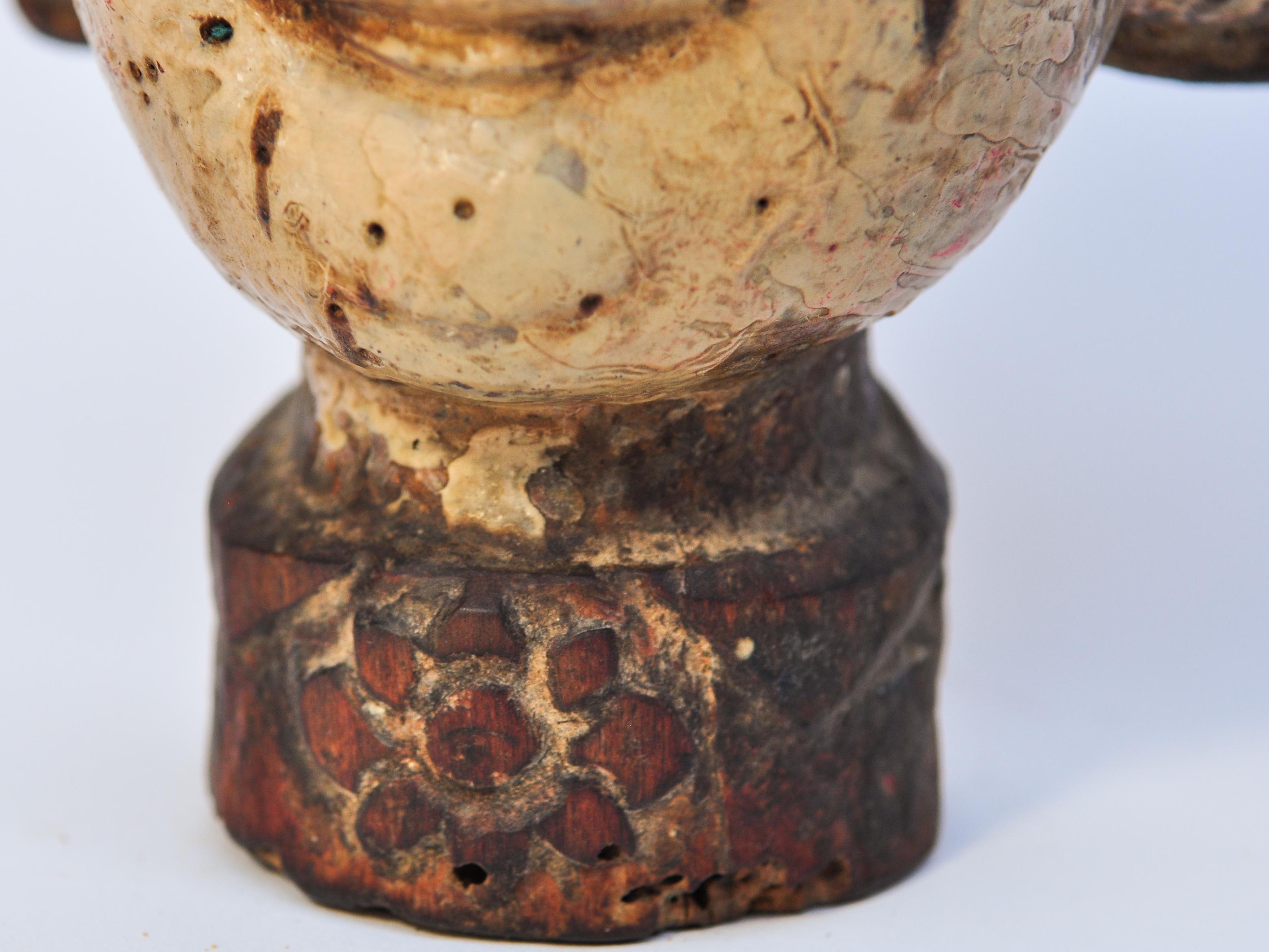 Nuo Gong- und Nuo Mu-Wandleuchter-Skulpturen aus der Provinz Guizhou, China, 19. Jahrhundert 2