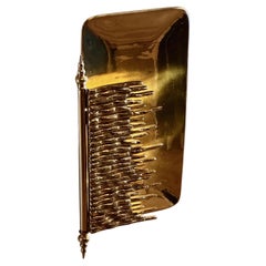 Nuoro Sculptural Brass Casting Wall Sconce, Mid Century Modern Artistic Design